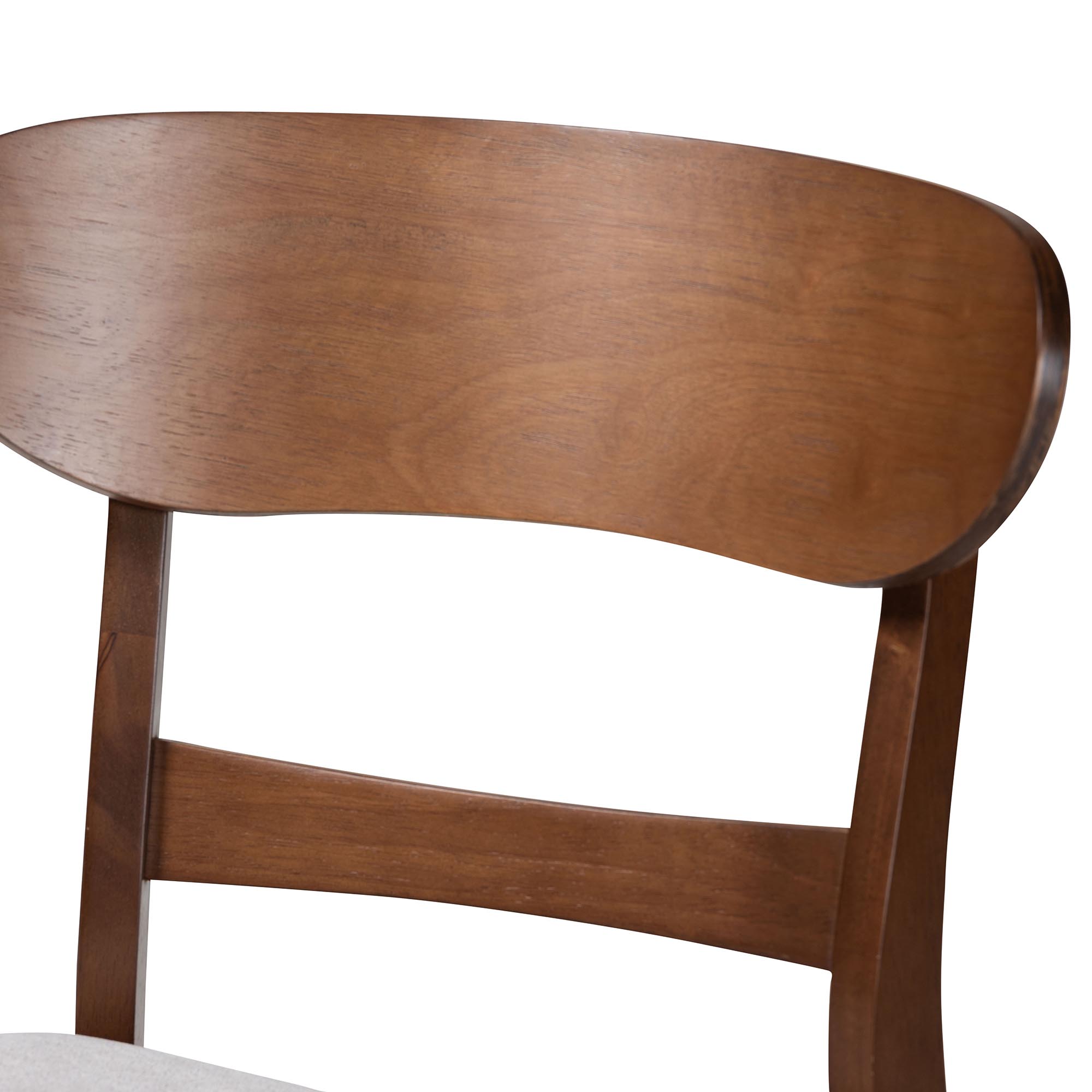 Baxton Studio Everwood 2-Piece Dining Chair Set - Bentwood Frame Seating with Contoured Back and Padded Seat, Mid-Century Style Side Chair for Dining Room or Kitchen