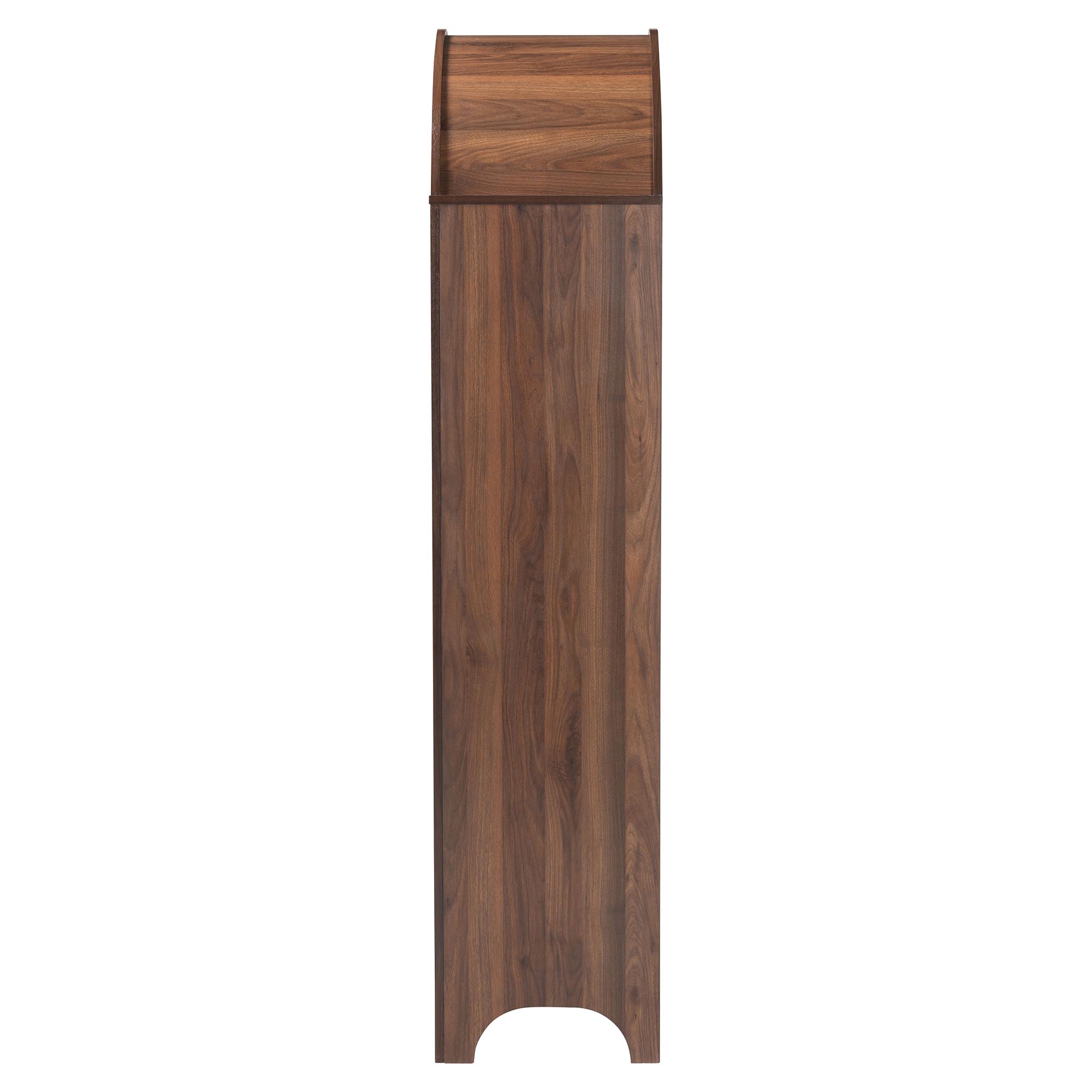 Baxton Studio Hayes Wood Cabinet with Arch Top - Mid-Century Modern Display Piece with Soft-Close Doors for Living Room or Hallway