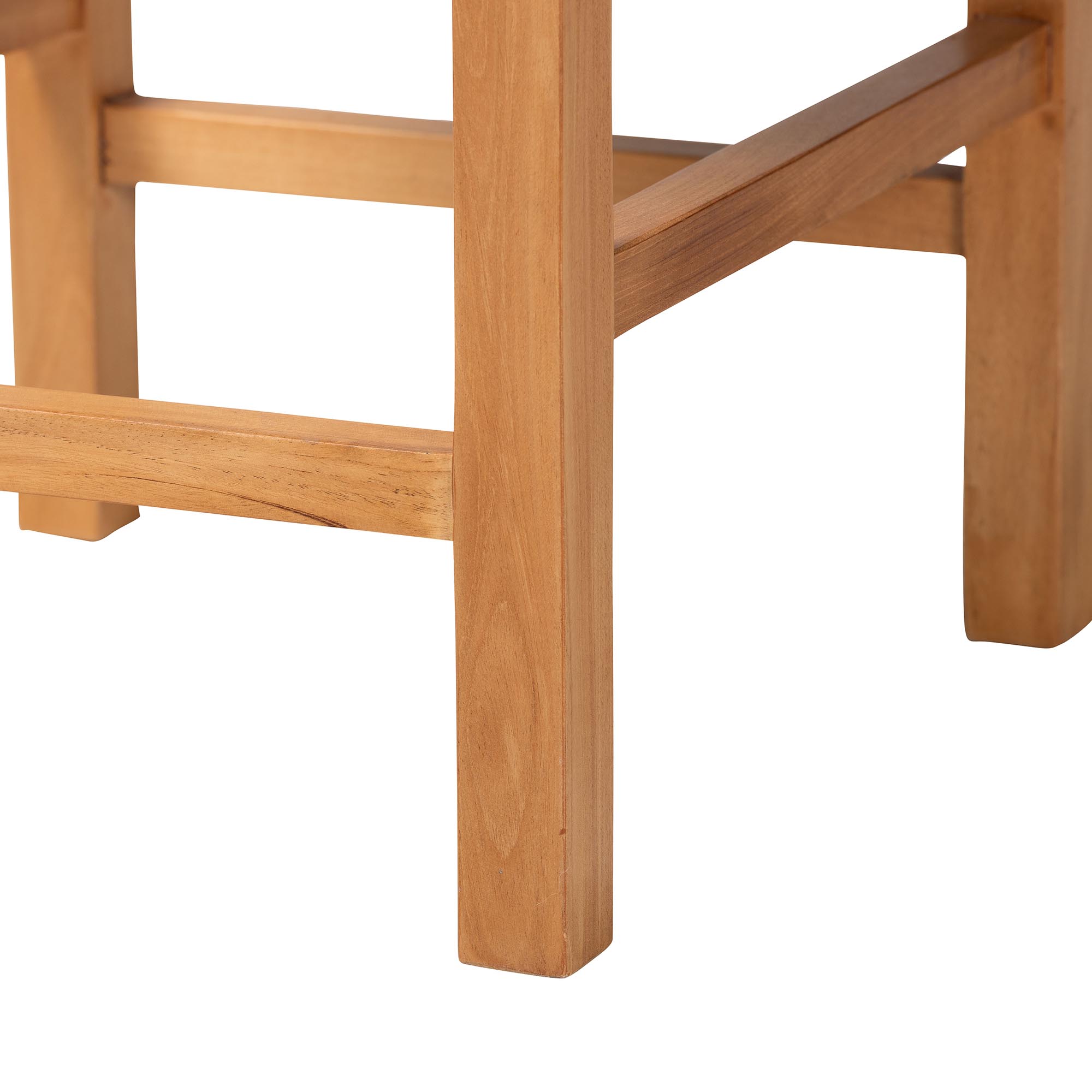 bali & pari Pava Woven Seagrass Counter Stool - Solid Mahogany Wood Stool with Textured Back, Coastal Boho Seating for Kitchen Island, Counter Height