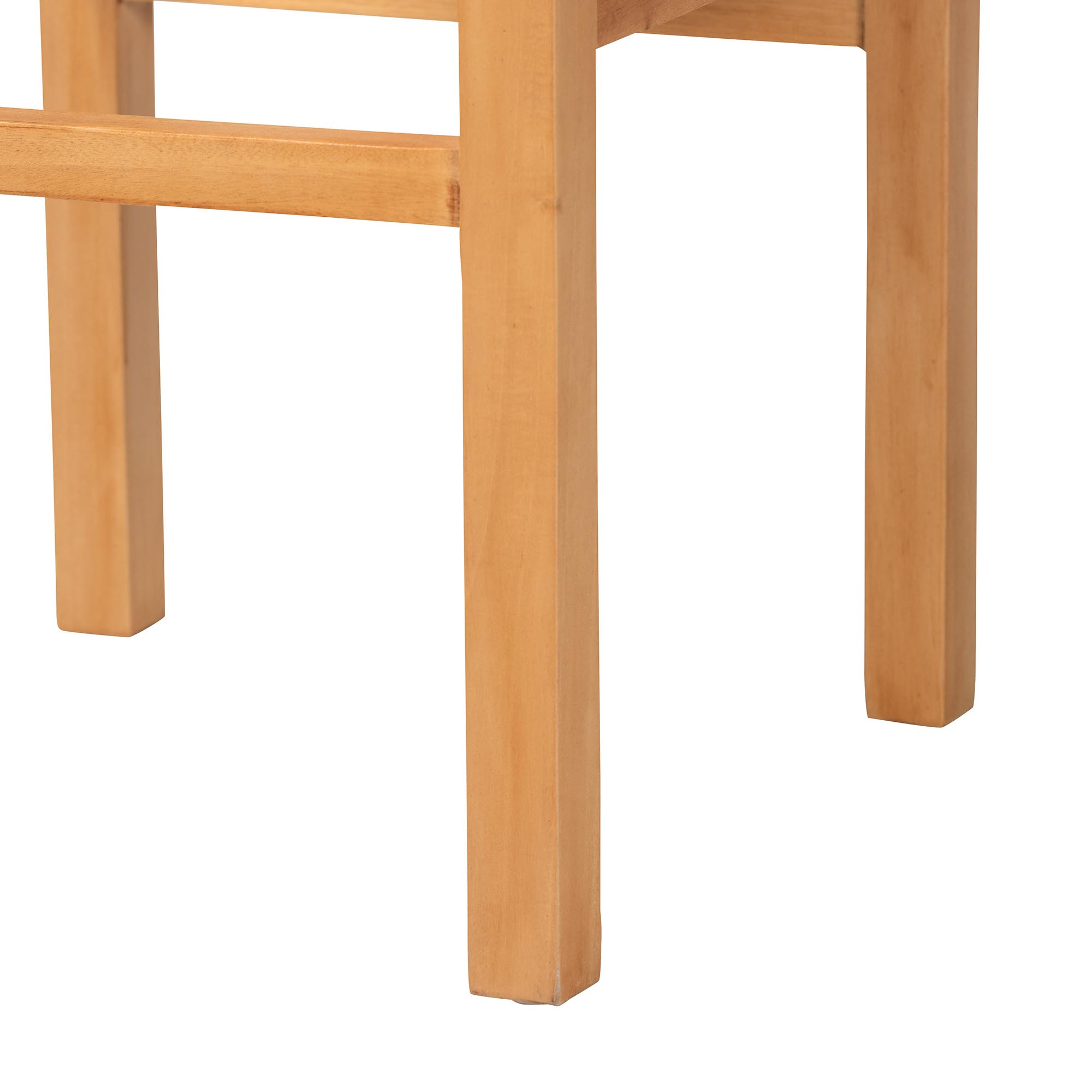 bali & pari Pava Woven Seagrass Bar Stool - Solid Mahogany Wood Stool with Textured Back, Coastal Boho Seating for Kitchen or Lounge, Bar Height