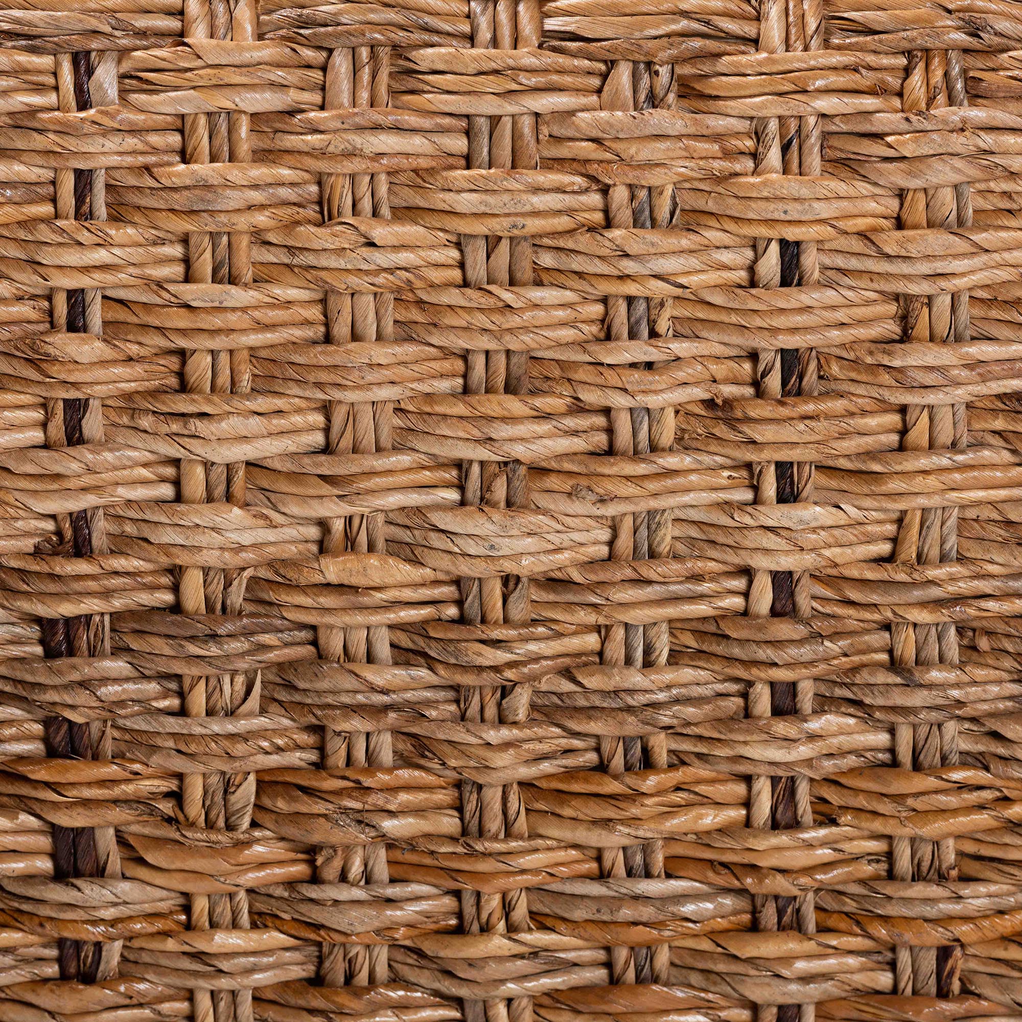 bali & pari Alda Handwoven Seagrass Coffee Table - Rustic Wicker Waterfall Accent Table for Living Room or Sunroom