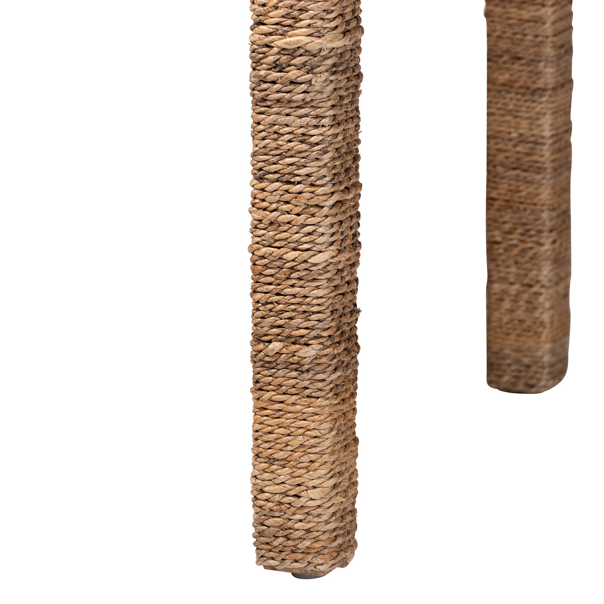 bali & pari Fiona Handwoven Seagrass Console Table - Coastal Boho Accent Table with Fringe Detailing for Living Room, Entryway, or Hallway