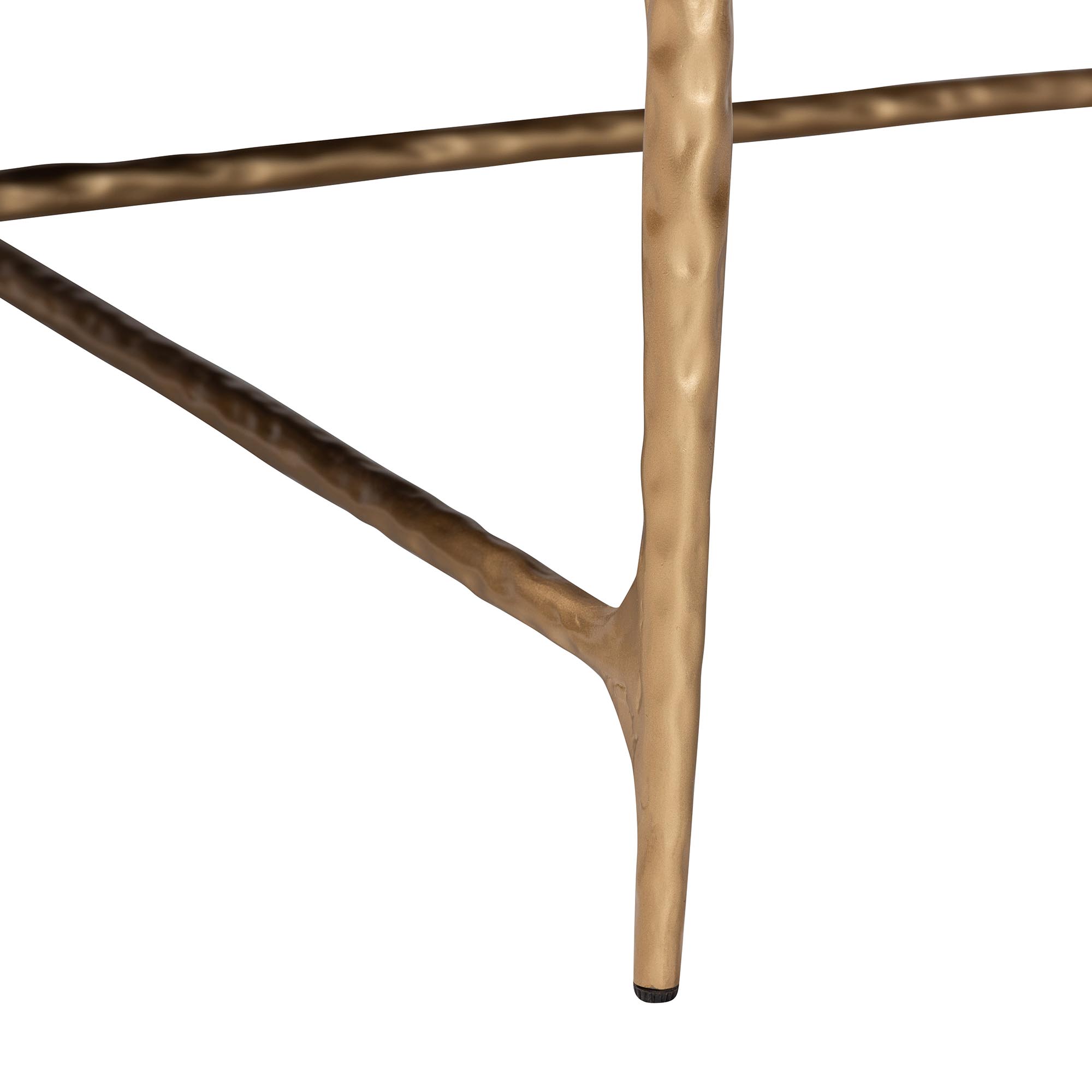 Baxton Studio Akanji Marble Coffee Table - Modern Rustic Accent Table with Hand-Forged Metal Frame for Living Room or Seating Areas, Square