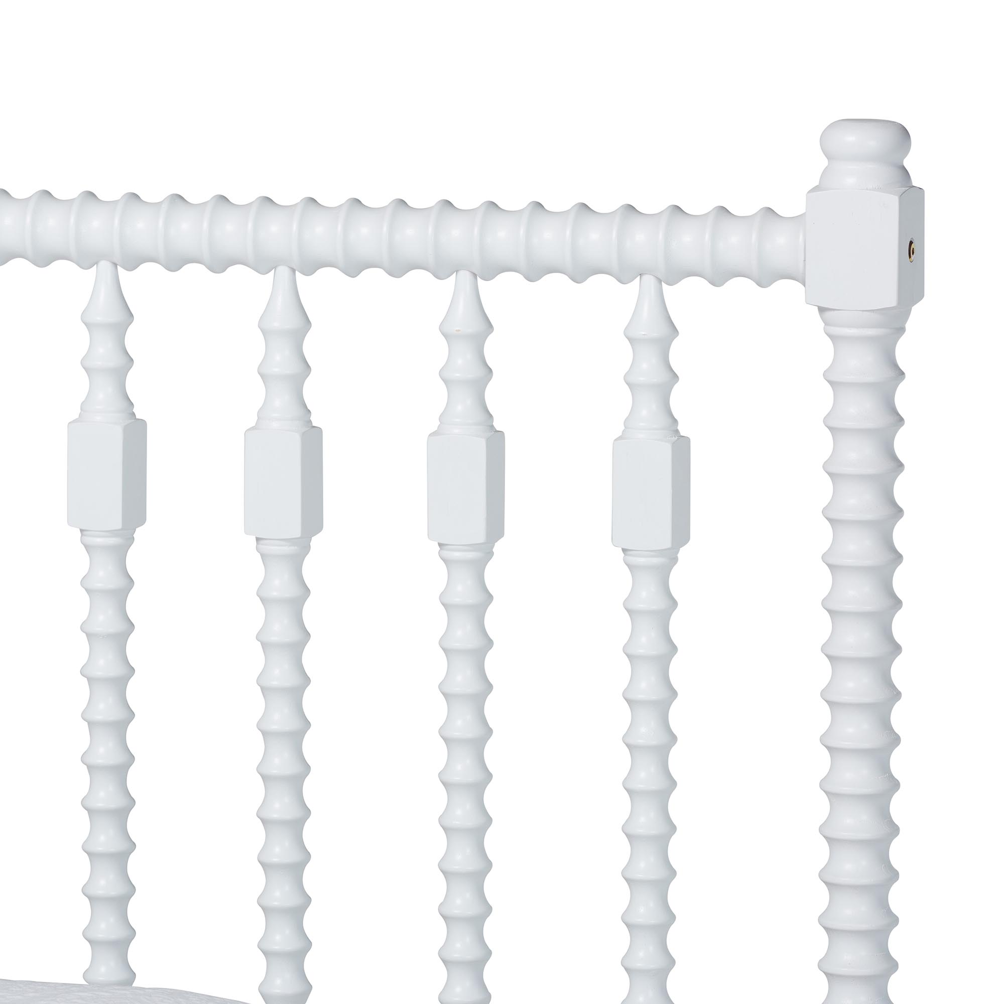 Baxton Studio Callison Spindle 4-Piece Bedroom Set - Farmhouse Platform Bed with Matching Dresser and 2-Drawer Nightstands, White, Twin