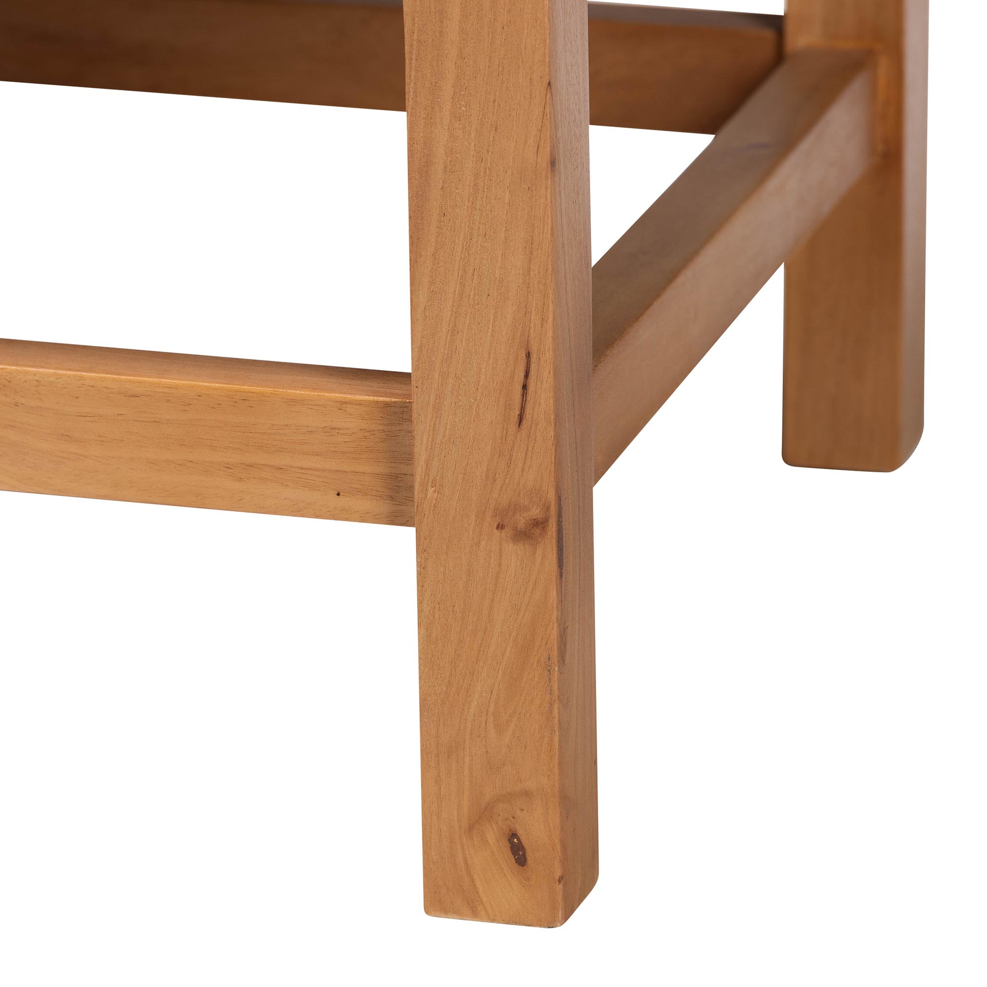 bali & pari Ismael Accent Bench - Handwoven Seagrass Accent Seating with Mahogany Wood Frame, Raised Back Bench for Entryway or Living Room