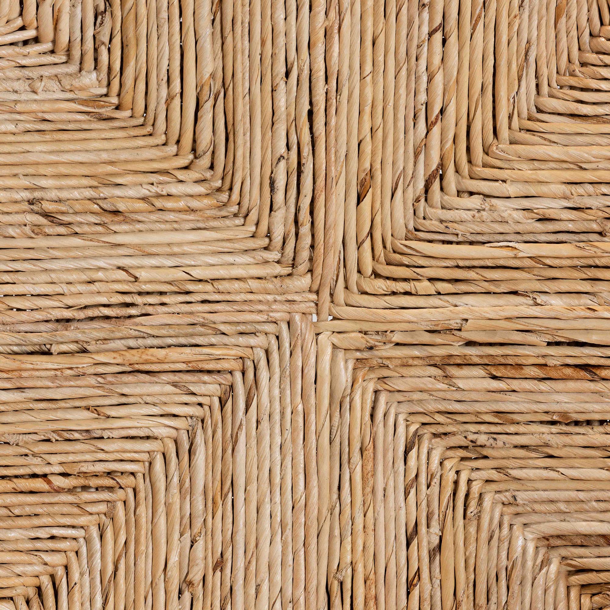 bali & pari Fika Dining Chair with Woven Seagrass Seat - Handwoven Wicker Armchair with Wishbone Backrest, Boho Coastal Seating