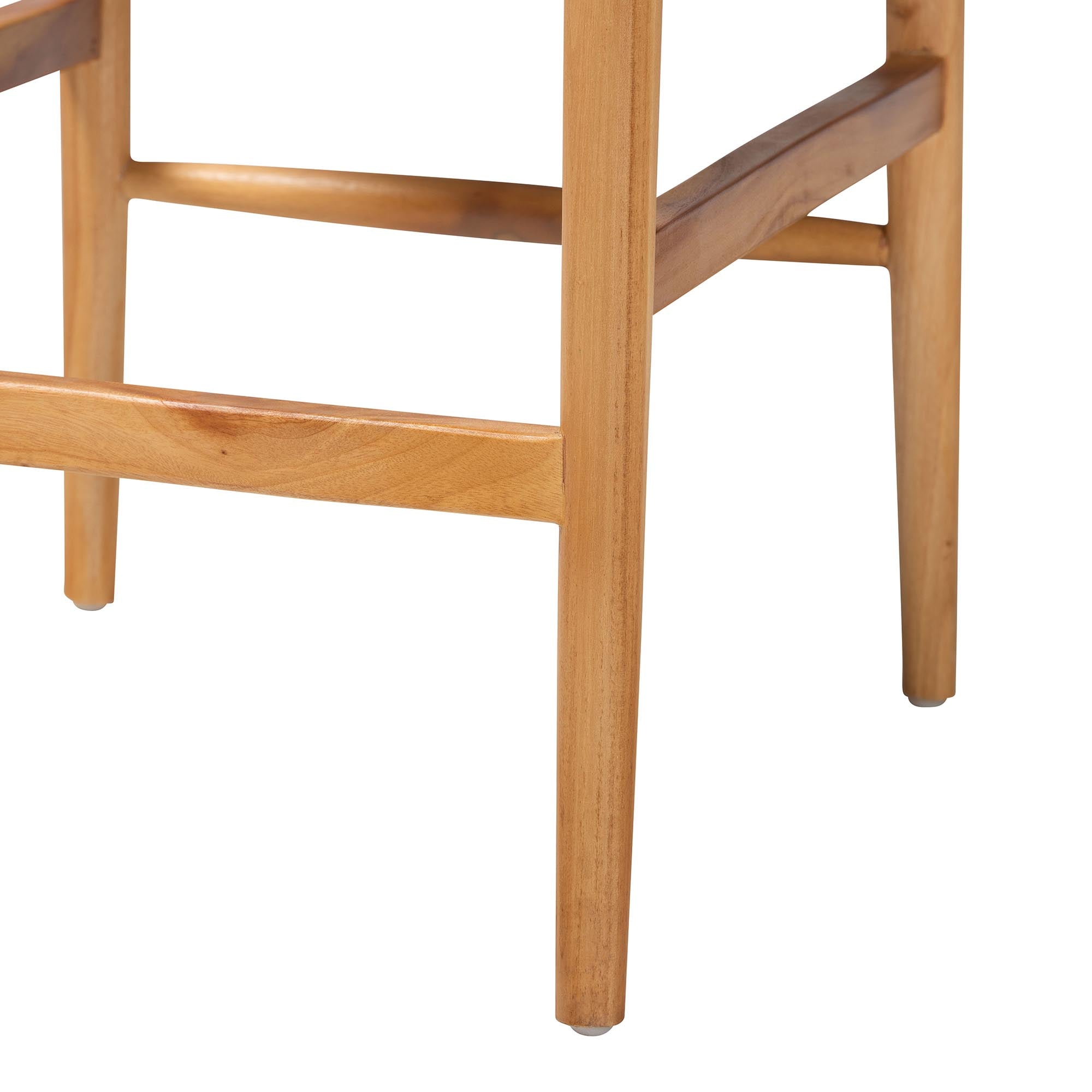 bali & pari Fika Counter Stool with Woven Seagrass Seat - Handwoven Wicker Stool with Arms and Wishbone Backrest, Boho Coastal Seating for Kitchen Island or Dining Counter