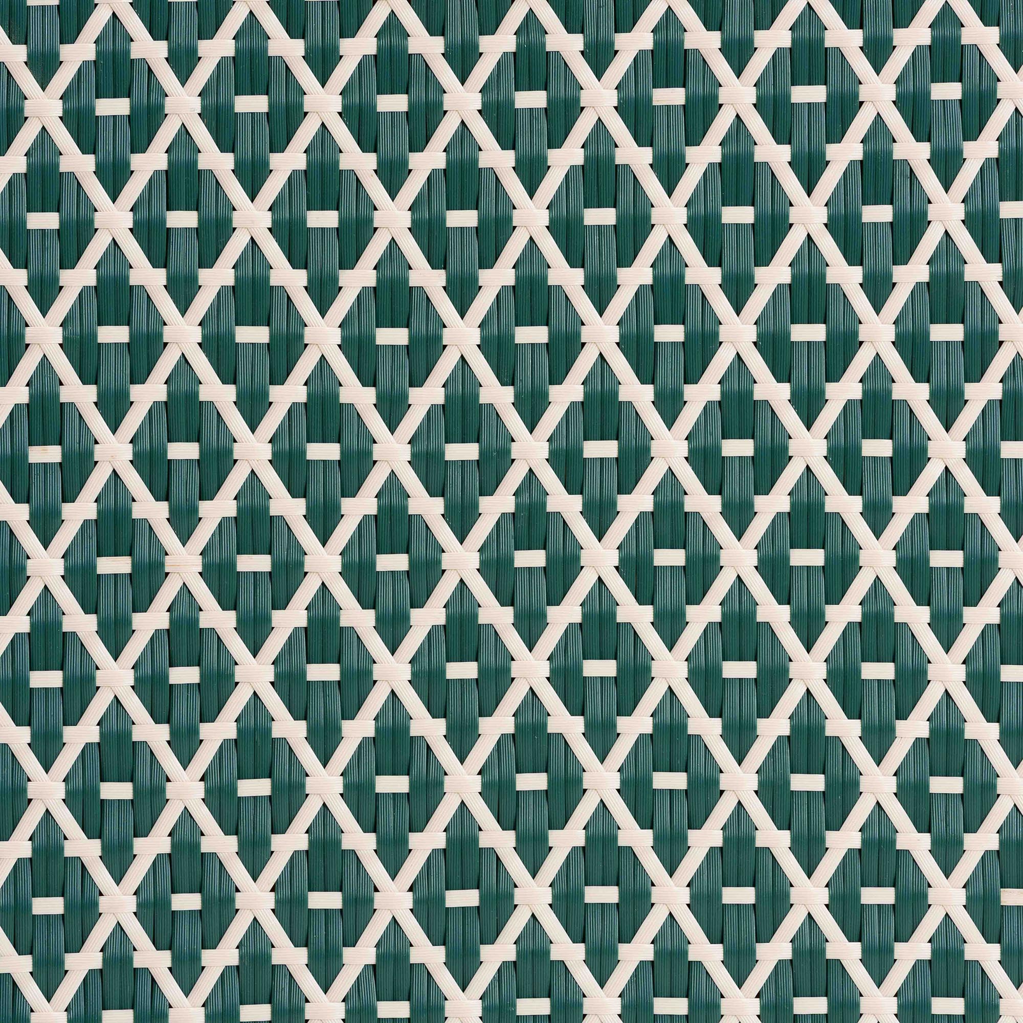 bali & pari Mattie Natural Rattan Round Bistro Dining Table - Handwoven Cafe-Style Accent Table for Kitchen or Indoor/Outdoor Lounge, Green