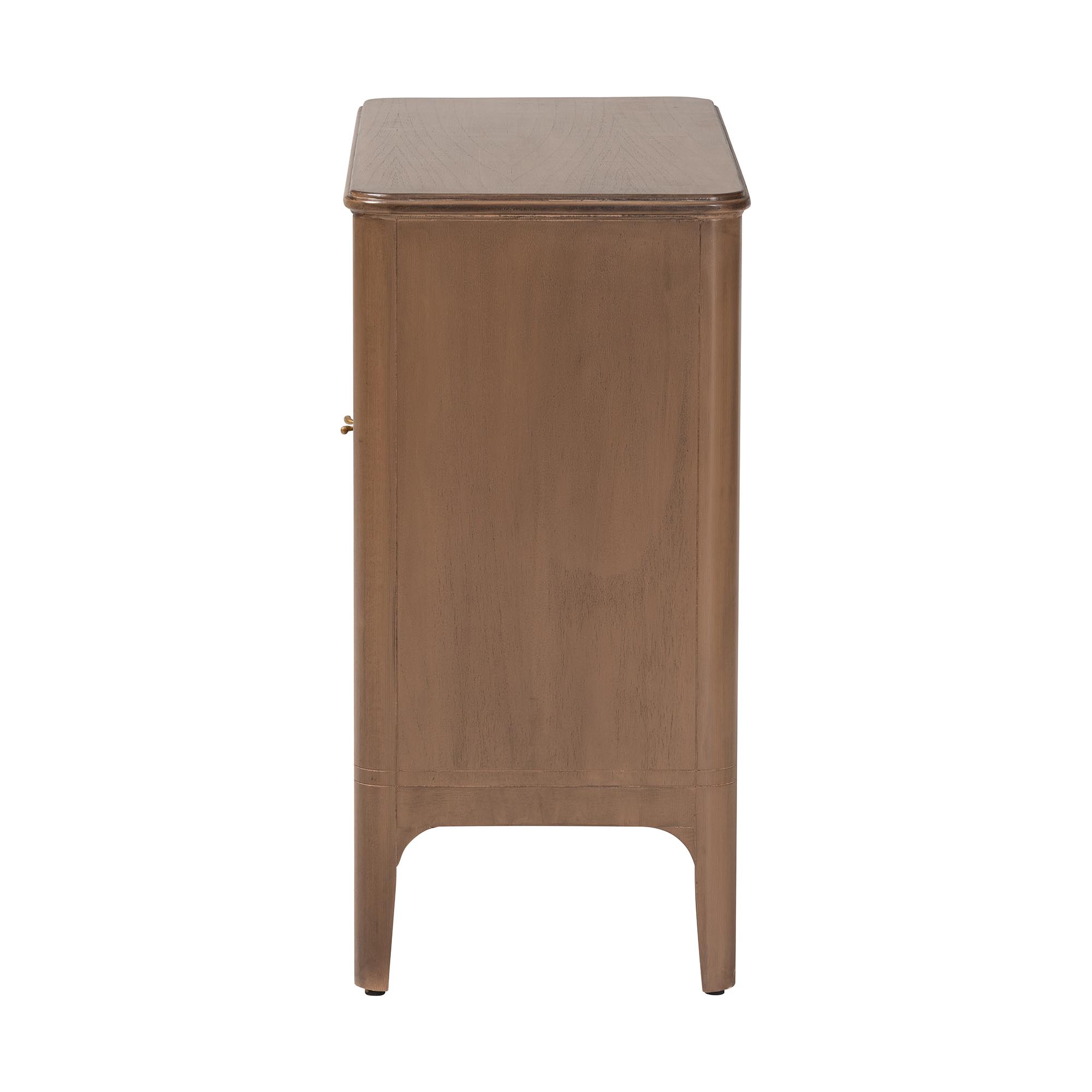 bali & pari Latifa Storage Cabinet - 2-Door Accent Cabinet with Rounded Edges and Metal Door Pulls for Living Room or Entryway