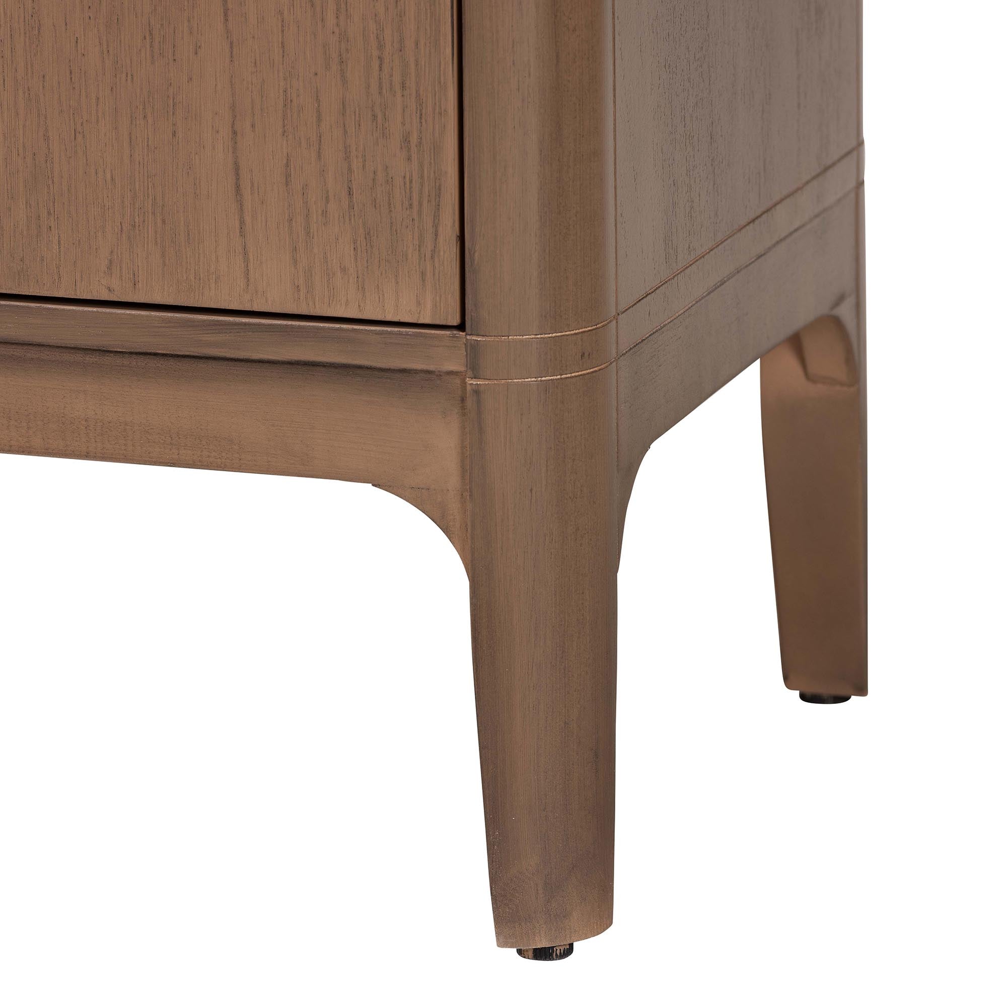 bali & pari Latifa Storage Cabinet - 2-Door Accent Cabinet with Rounded Edges and Metal Door Pulls for Living Room or Entryway