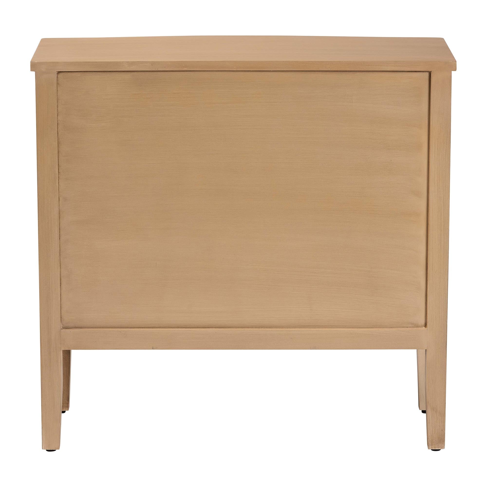 bali & pari Lavi Fluted Wood Chest - 3-Drawer Storage Chest with Textured Drawer Fronts and Round Knobs for Bedroom