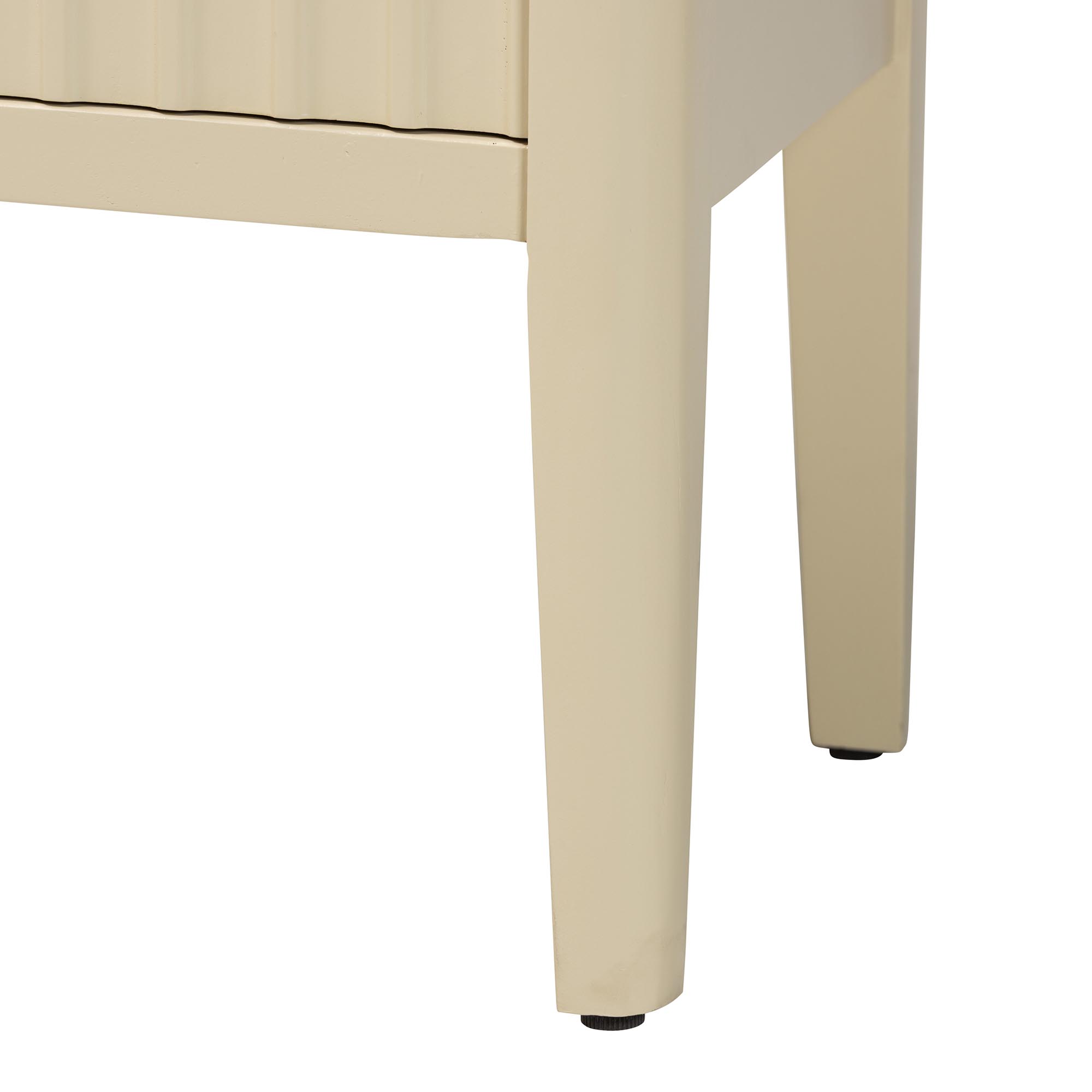 bali & pari Leeba Sideboard - Modern Storage Buffet Console with Fluted Wood and Scalloped Molding for Kitchen or Dining Room