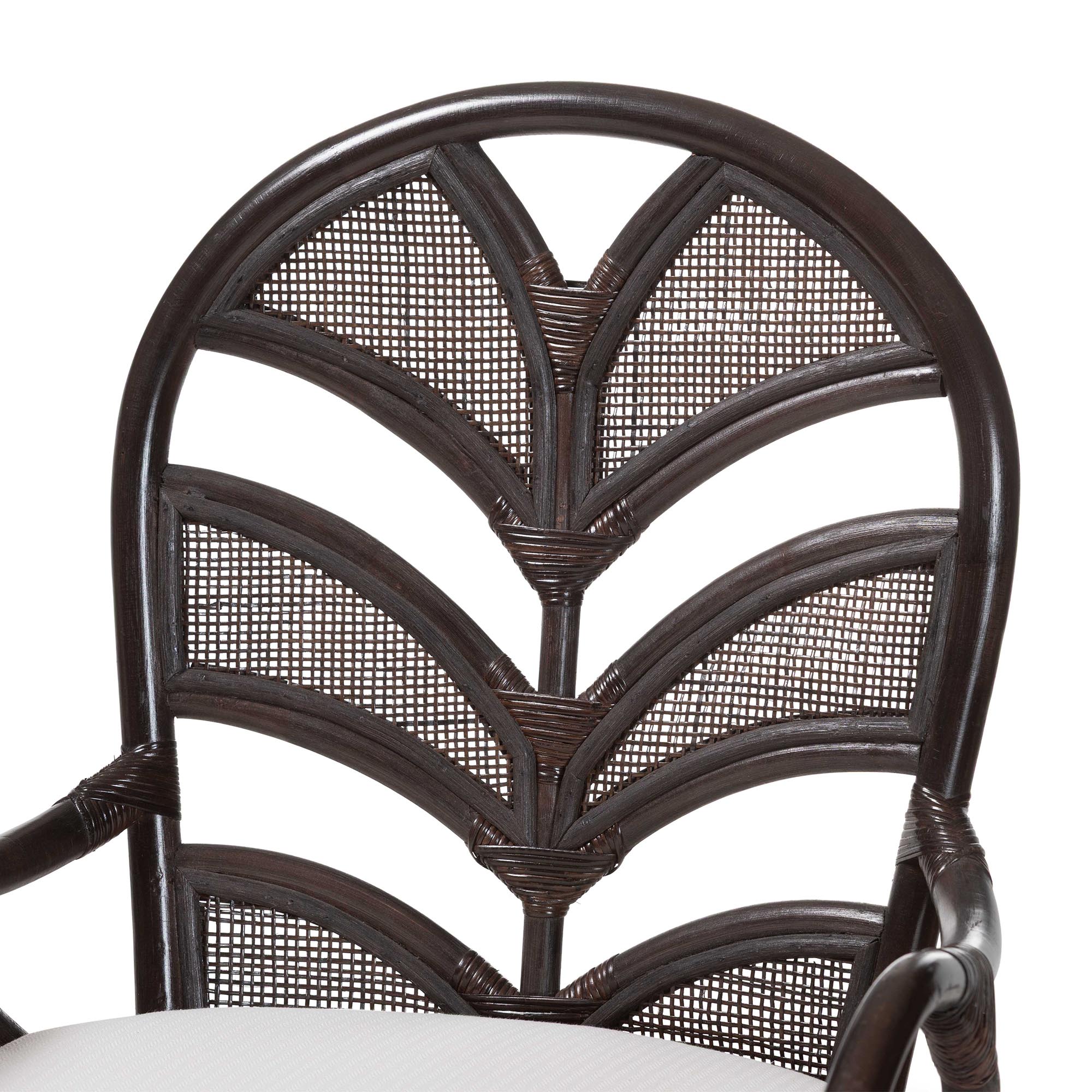 bali & pari Niven Natural Rattan Counter Stool with Cushion - Handwoven Wicker Accent Stool with Banana Leaf Backrest Design for Kitchen Island
