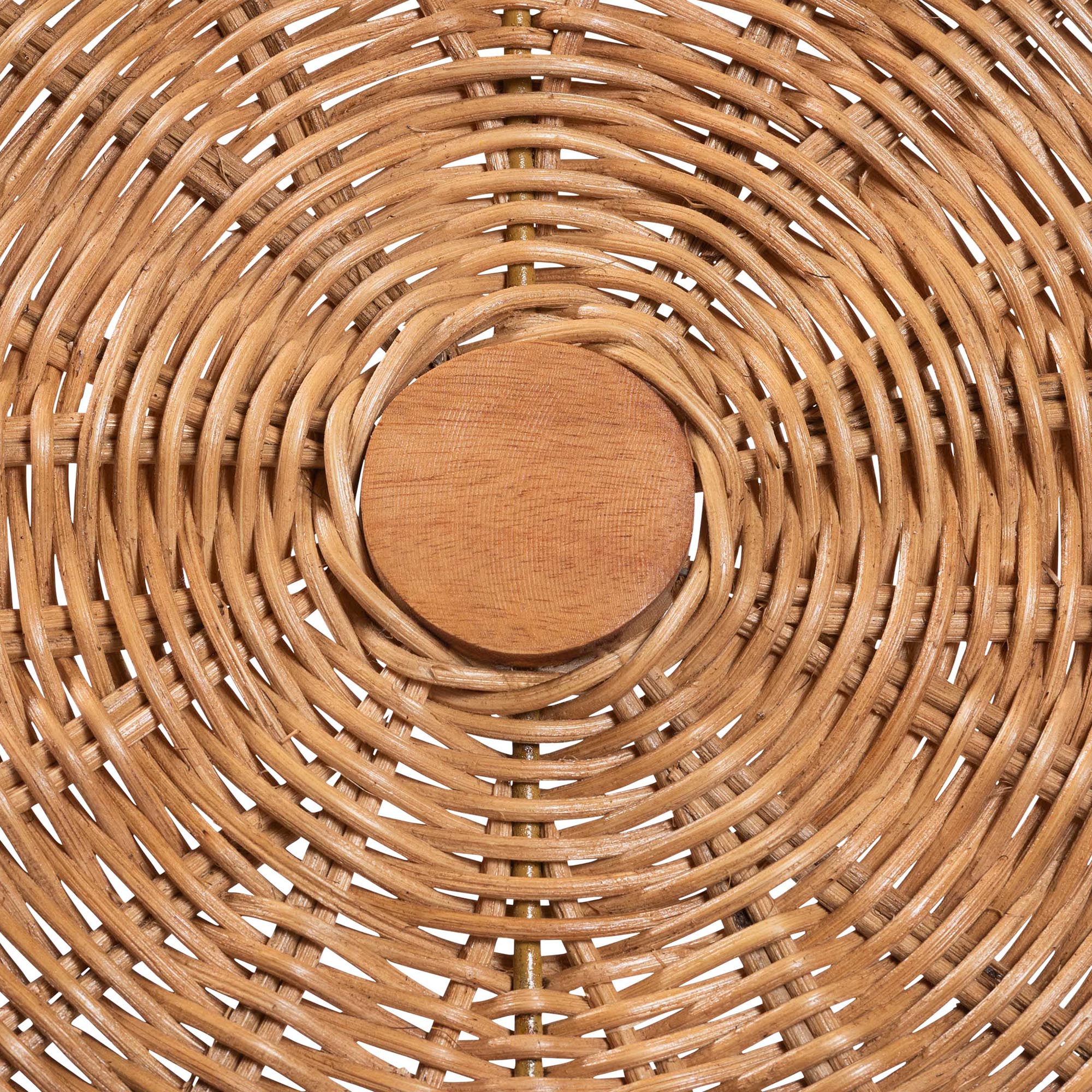 bali & pari Oberon Natural Rattan Counter Stool with Cushion - Handwoven Wicker Kitchen Island Seating with Sunburst Backrest