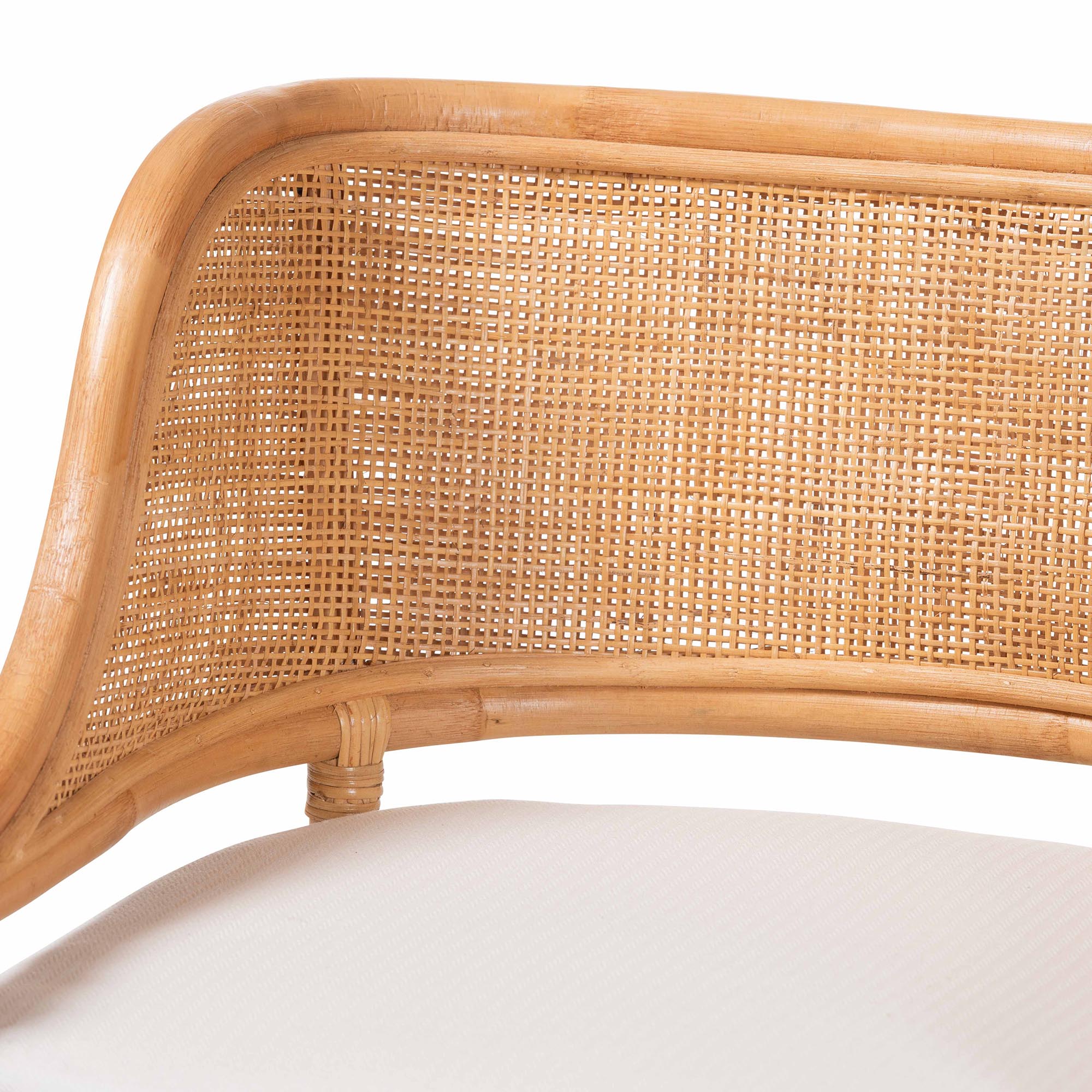 bali & pari Ottis Natural Rattan Counter Stool with Cushion - Handwoven Wicker Kitchen Island or Lounge Seating with Integrated Footrest