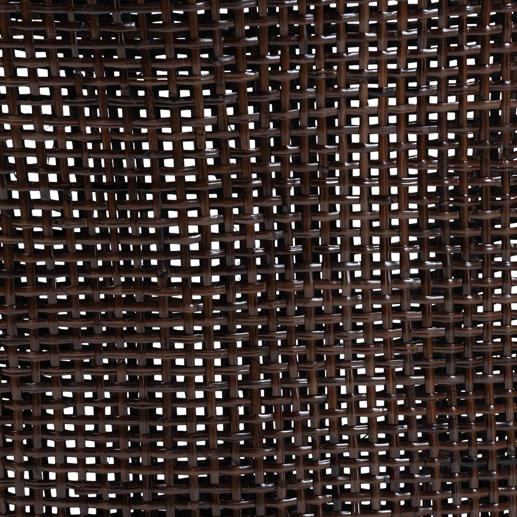 bali & pari Petra Natural Rattan 2-Piece Dining Chair Set - Handwoven Wicker Accent Chair with Wingback Profile and Cutout Handle, Espresso