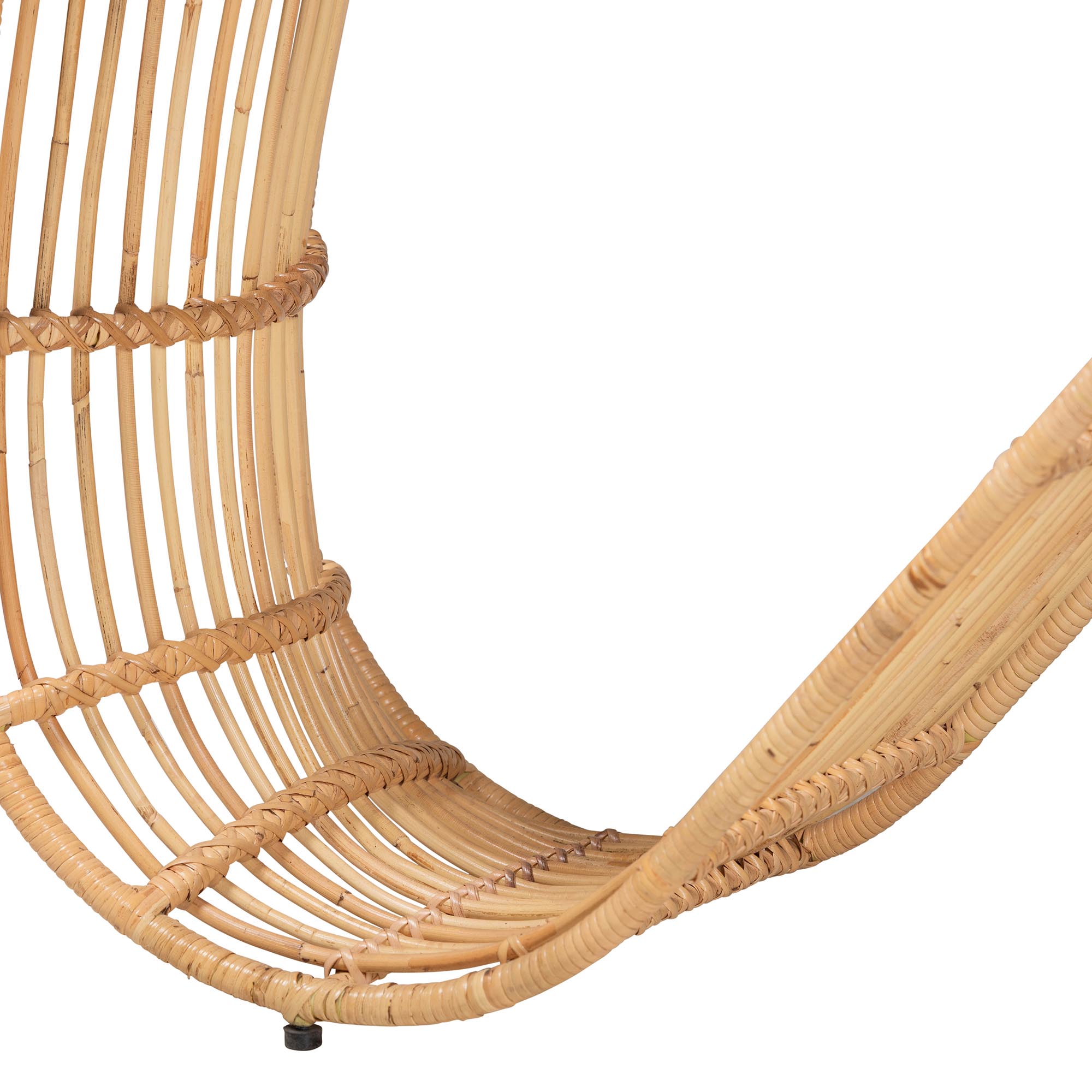 bali & pari Araceli Rattan S-Curve Console Table - Handwoven Wicker Sculptural Accent Table for Living Room or Entryway
