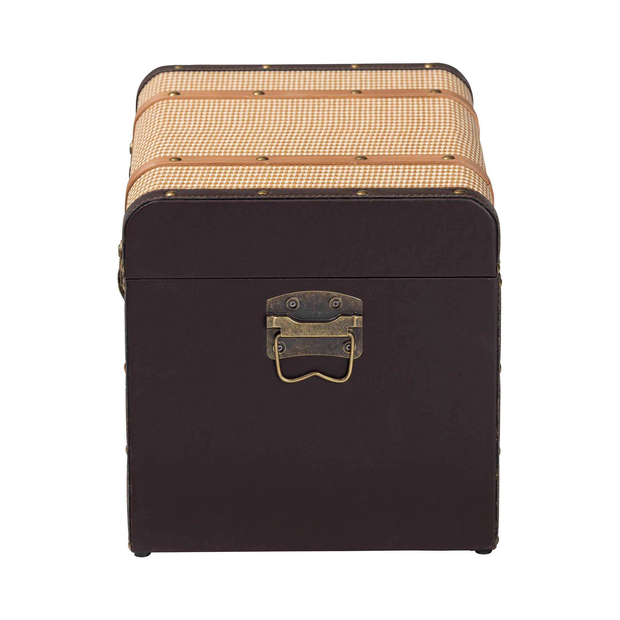 Baxton Studio Manton Storage Trunk - Decorative Storage Chest with Hinged Top and Woven Exterior for Living Room or Bedroom