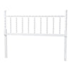 Baxton Studio Edaline Bamboo Motif Headboard - Crafted Wood Panel with Decorative Turned Spindle Design for Boho Costal Bedroom, Full, White