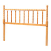 Baxton Studio Edaline Bamboo Motif Headboard - Crafted Wood Panel with Decorative Turned Spindle Design for Boho Costal Bedroom, King, Oak Brown