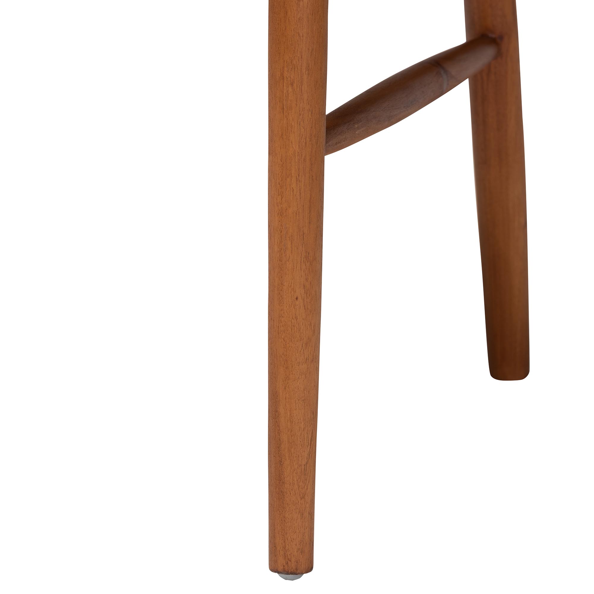 bali & pari Lorena Paper Loom Woven Dining Chair - Mahogany Wood Frame Accent Chair with Curved Back for Kitchen or Dining Room Seating