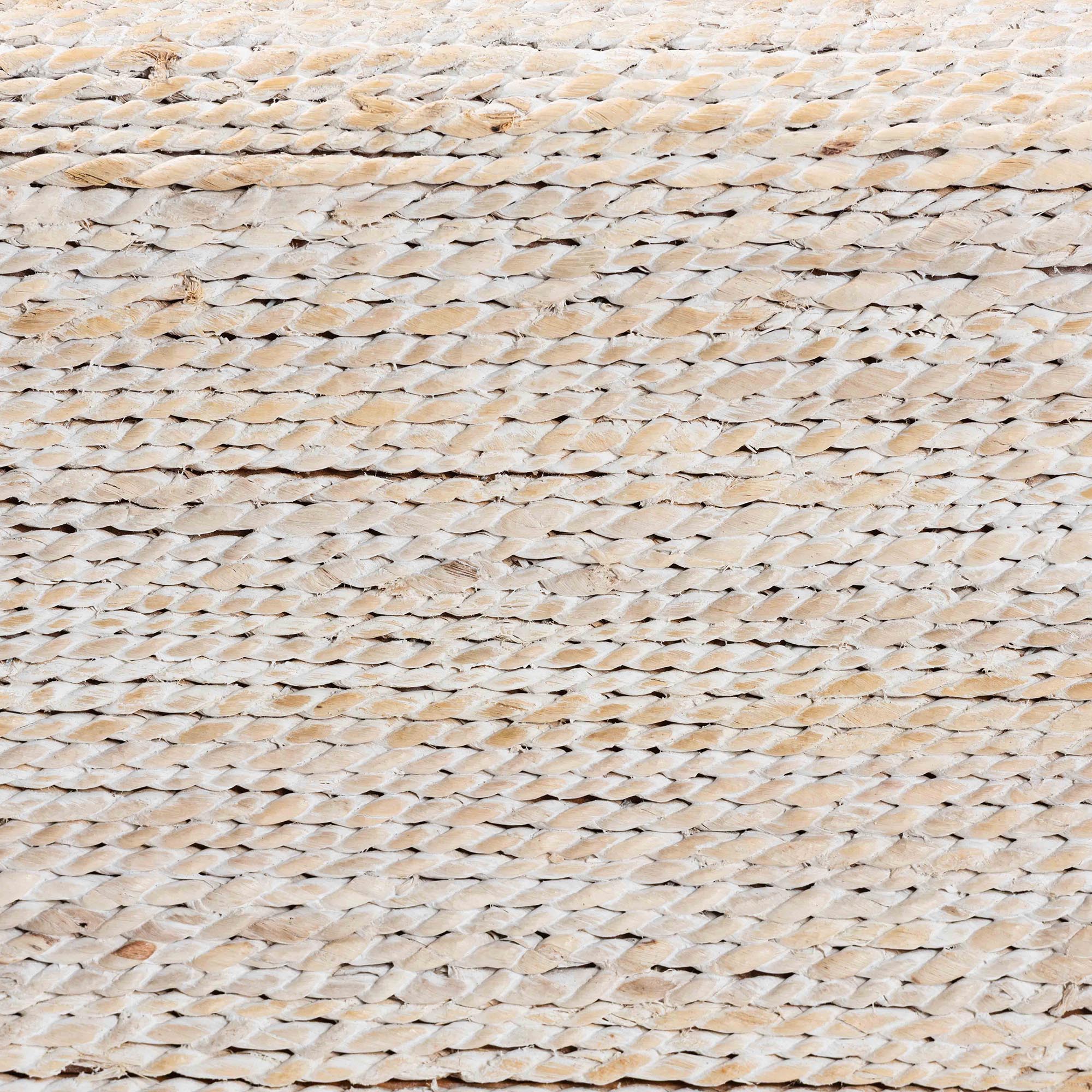 bali & pari Lejane Woven Seagrass Console Table - Handwoven Wicker Waterfall Accent Table with for Entryway, Living Room, or Hallway