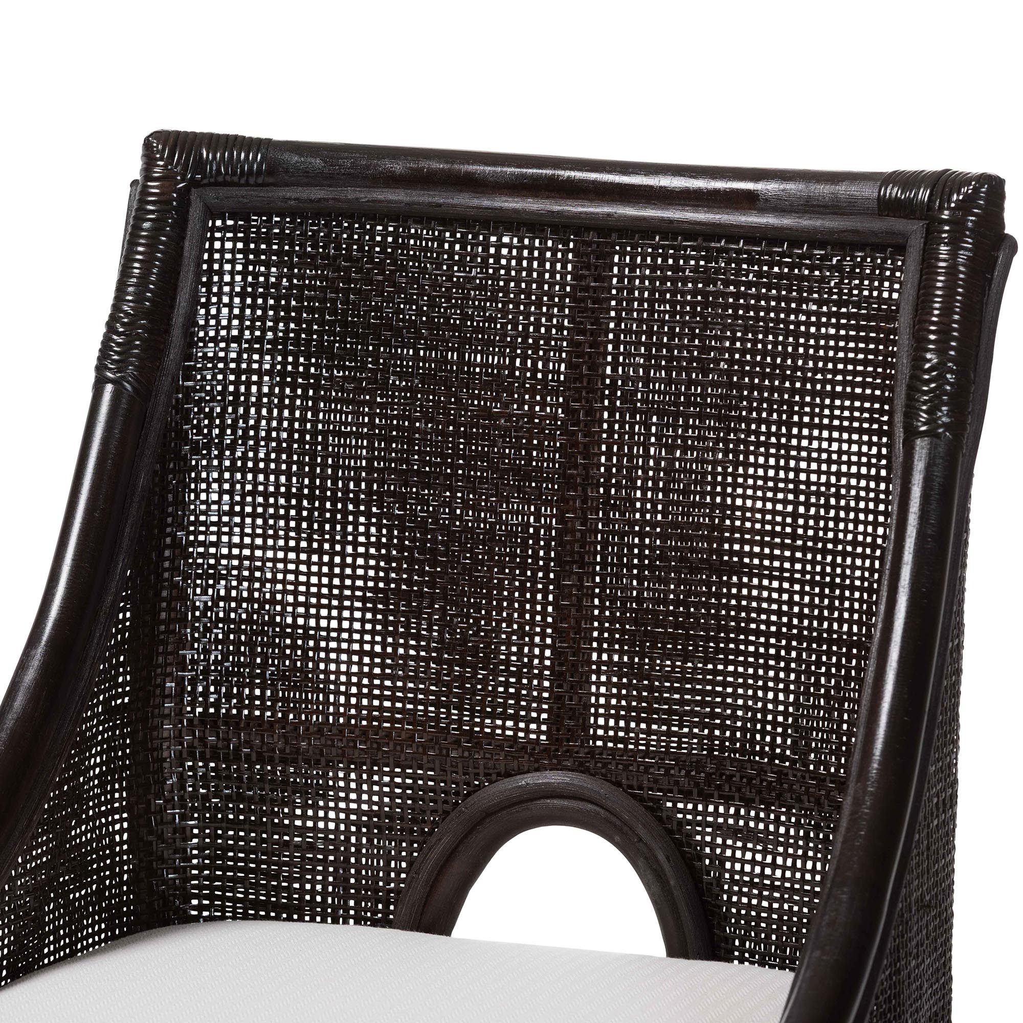 bali & pari Acton Natural Rattan Counter Stool - Handwoven Wicker Accent Stool with Tall Back and Sloped Arms, Boho Coastal Kitchen Seating
