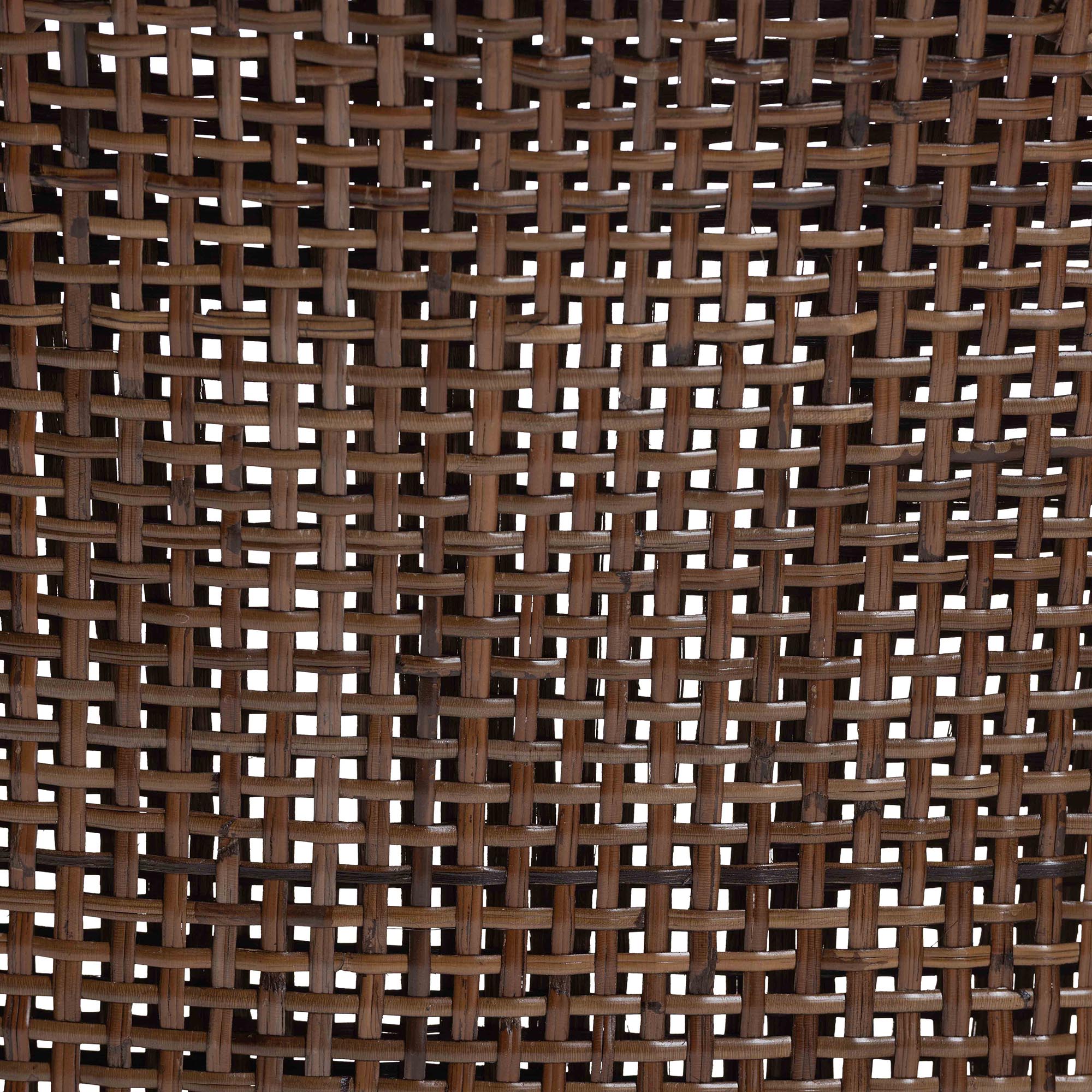 bali & pari Bella Rattan Dining Chair with Cushion - Handwoven Wicker Accent Side Chair with High Backrest, Coastal Boho Seating for Kitchen or Dining Area, Coffee Bean