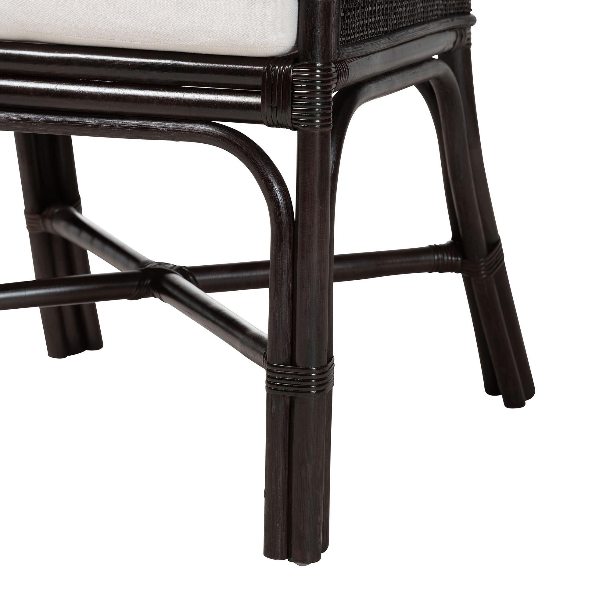 bali & pari Acton Natural Rattan 2-Piece Dining Chair Set - Handwoven Wicker Accent Chair with Tall Back and Sloped Arms, Boho Coastal Seating
