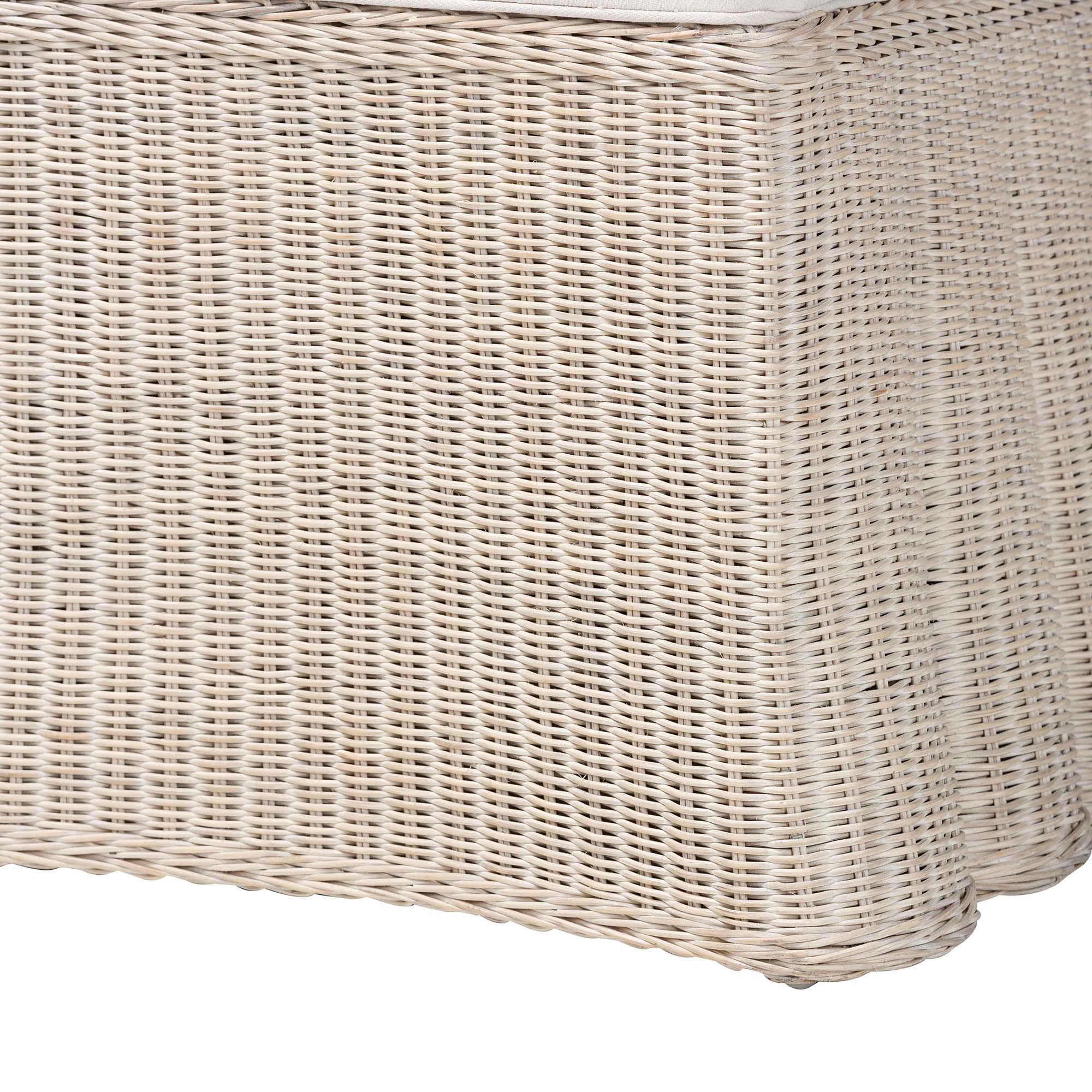 bali & pari Sara Natural Rattan 2-Piece Dining Chair Set - Handwoven Wicker Accent Chair with Scalloped Skirt Base and Tall Backrest