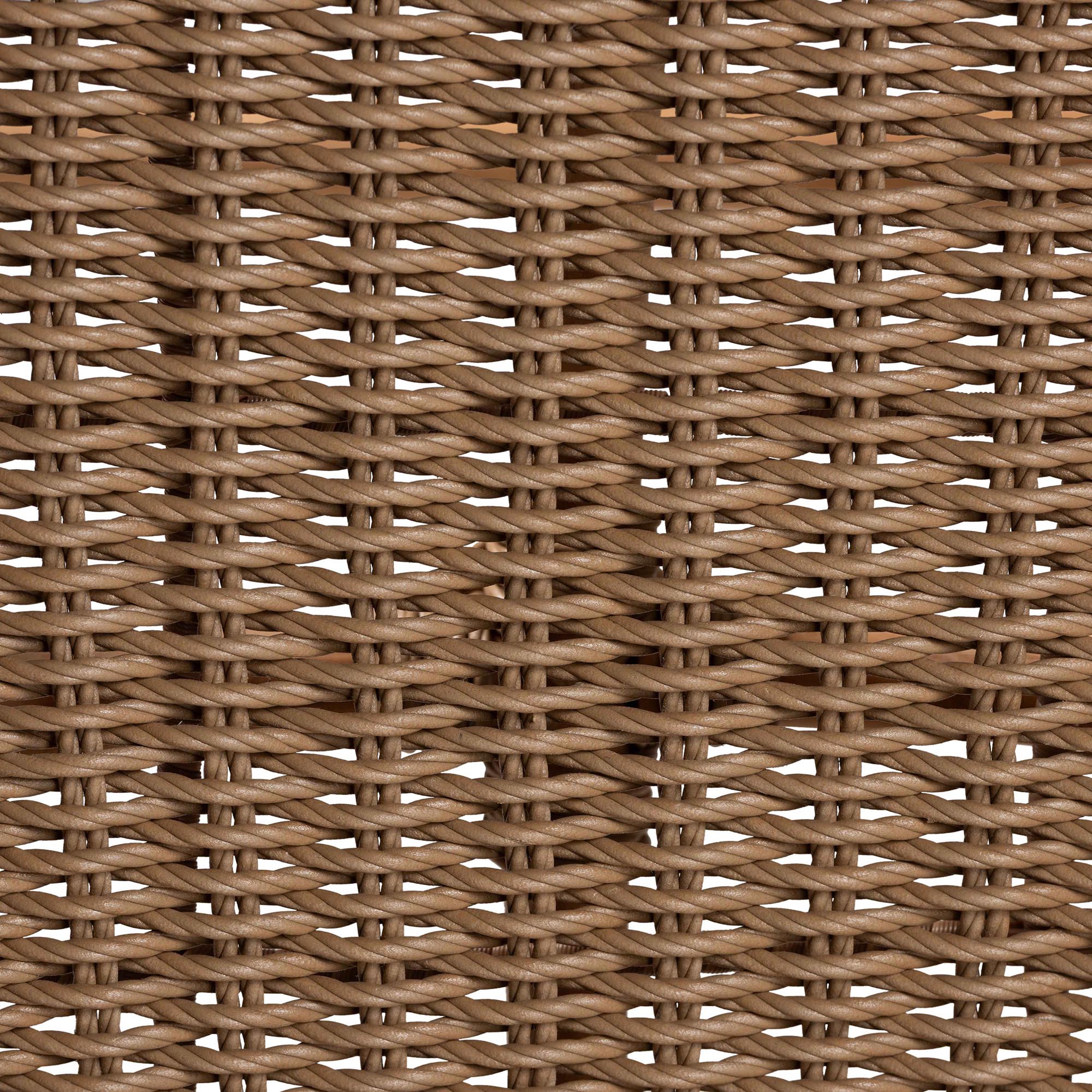 bali & pari Isra Natural Rattan Accent Chair with Handwoven Synthetic Wicker - Curved Barrel Back Lounge Chair for Coastal Living Spaces