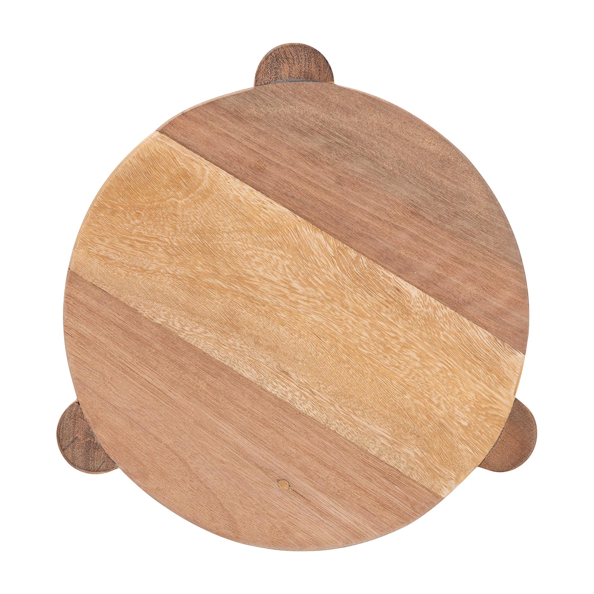 bali & pari Shadi Acacia Wood Multipurpose Accent Stool - Sculptural End Table with Tripod Base for Living Room, Bedroom or Dining Room