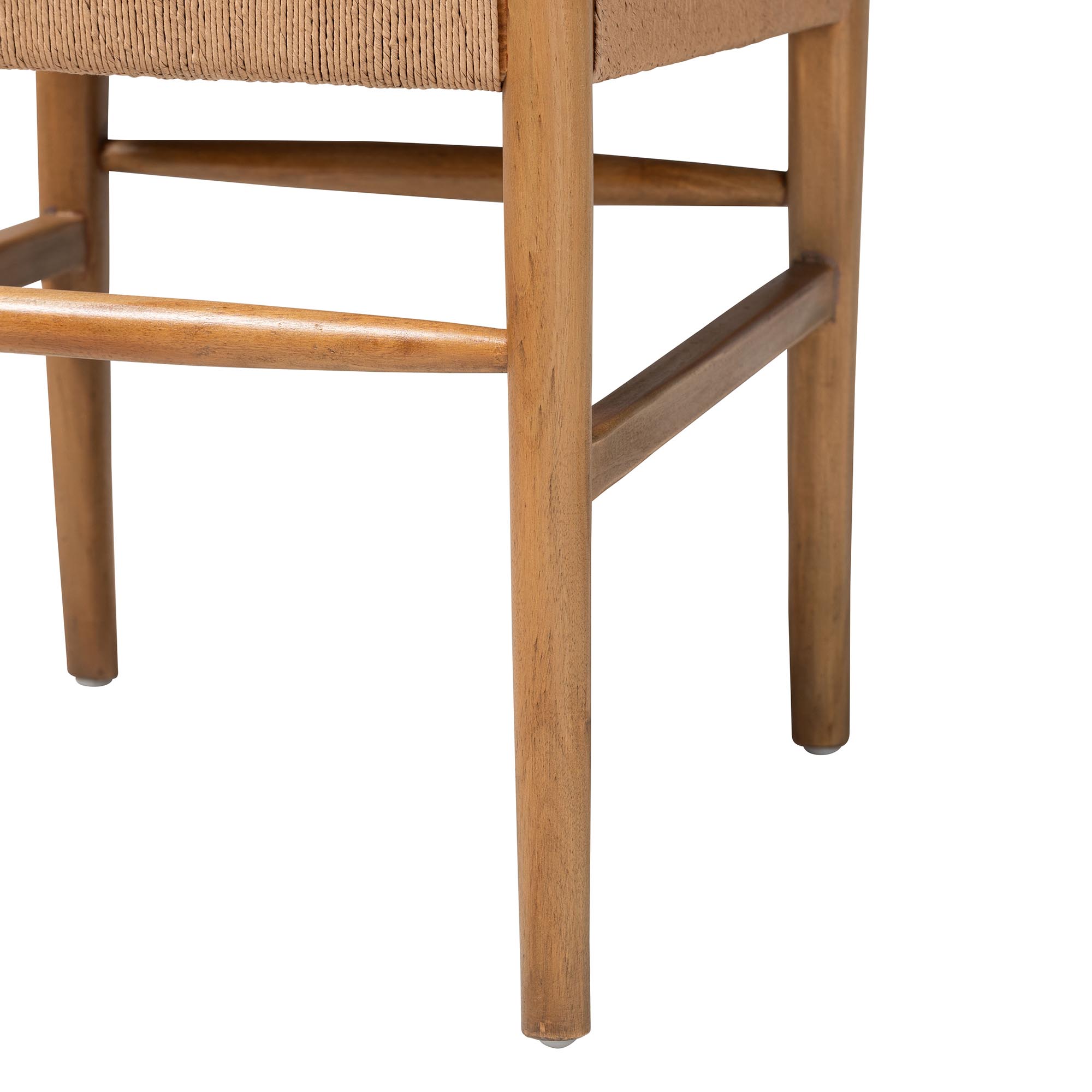 bali & pari Alva Paper Loom Woven 2-Piece Dining Chair Set - Handwoven Side Chair with Mahogany Wood Frame for Kitchen or Dining Room
