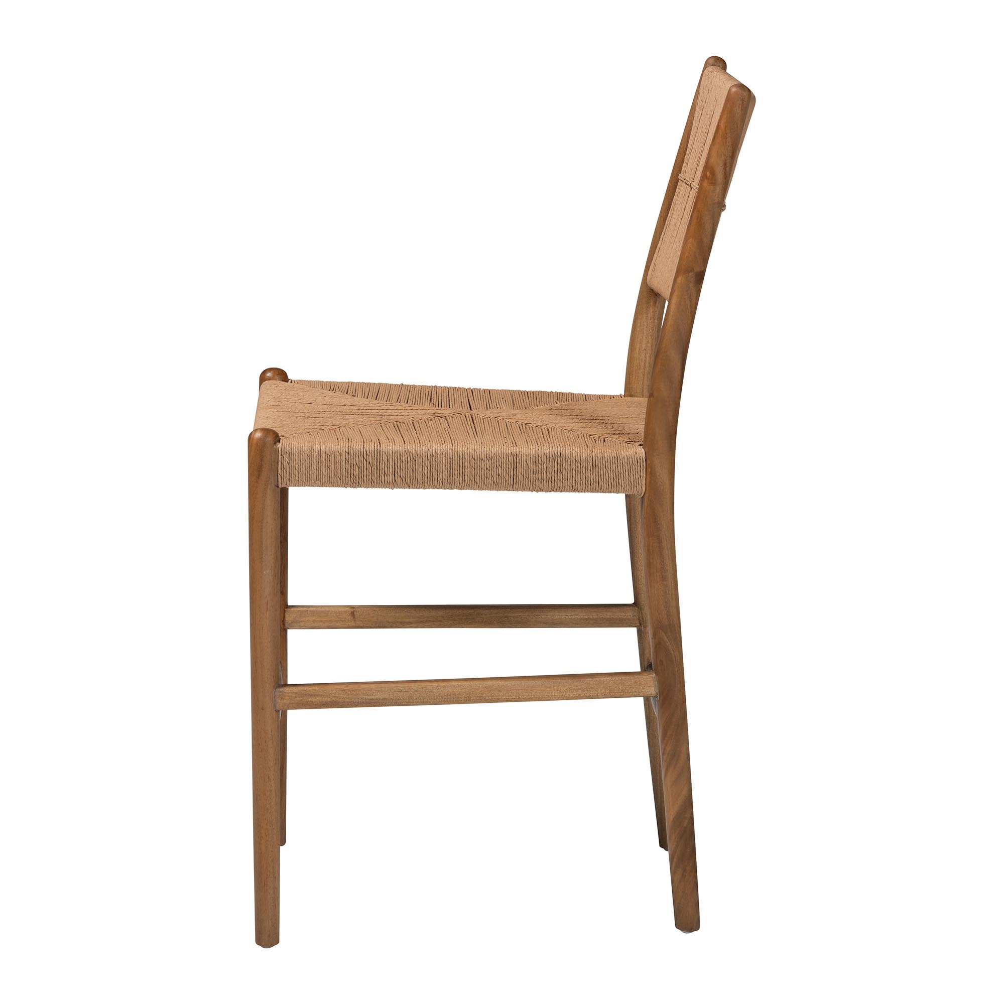 bali & pari Alva Paper Loom Woven Counter Stool - Handwoven Accent Stool with Mahogany Wood Frame for Kitchen Island or Lounge