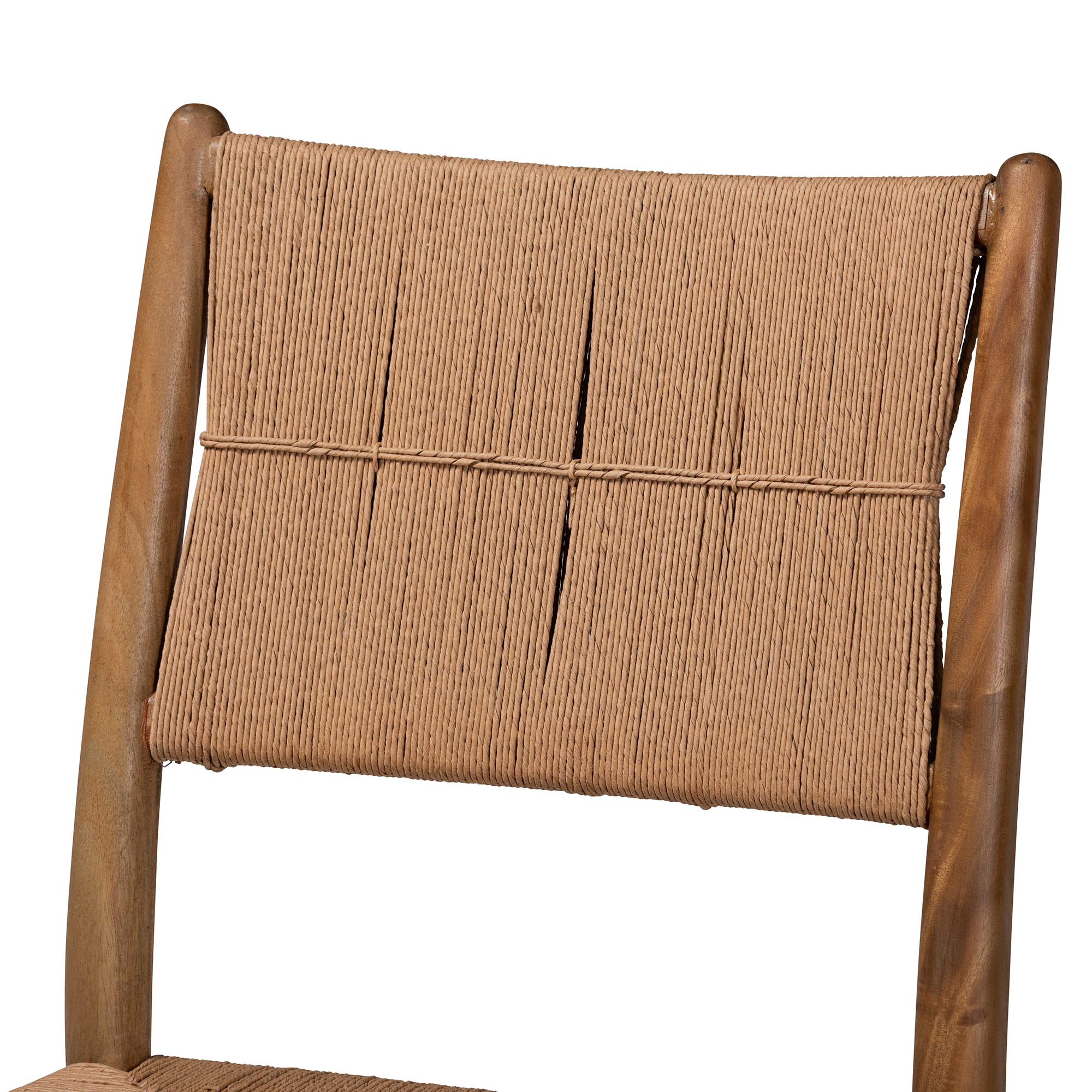 bali & pari Alva Paper Loom Woven Counter Stool - Handwoven Accent Stool with Mahogany Wood Frame for Kitchen Island or Lounge