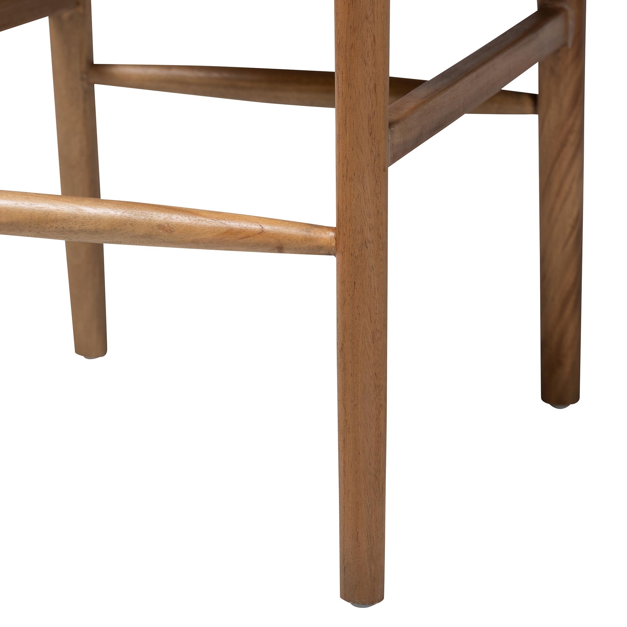 bali & pari Alva Paper Loom Woven Counter Stool - Handwoven Accent Stool with Mahogany Wood Frame for Kitchen Island or Lounge