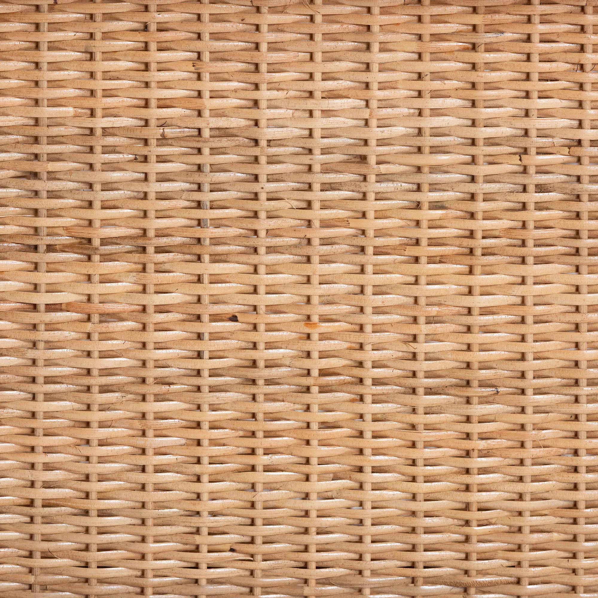 bali & pari Alaina Natural Rattan Kitchen Cart - 2-Tier Handwoven Wicker Storage Trolley with Handle for Kitchen or Lounge