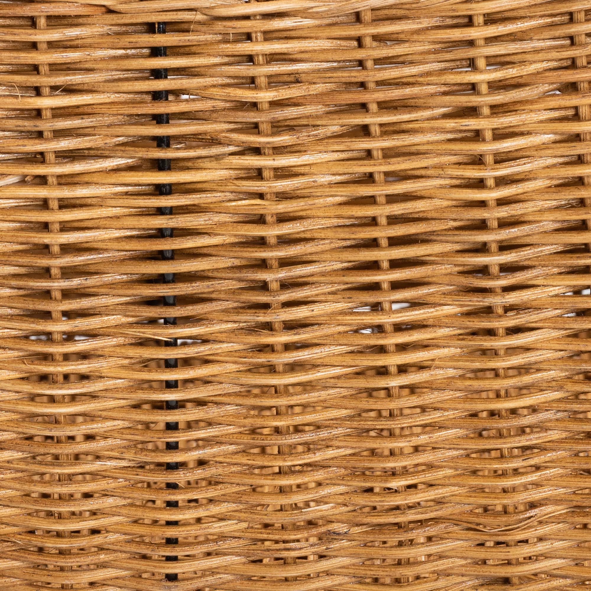 bali & pari Daffodil Natural Rattan Dachshund Basket - Handwoven Wicker Storage Solution
