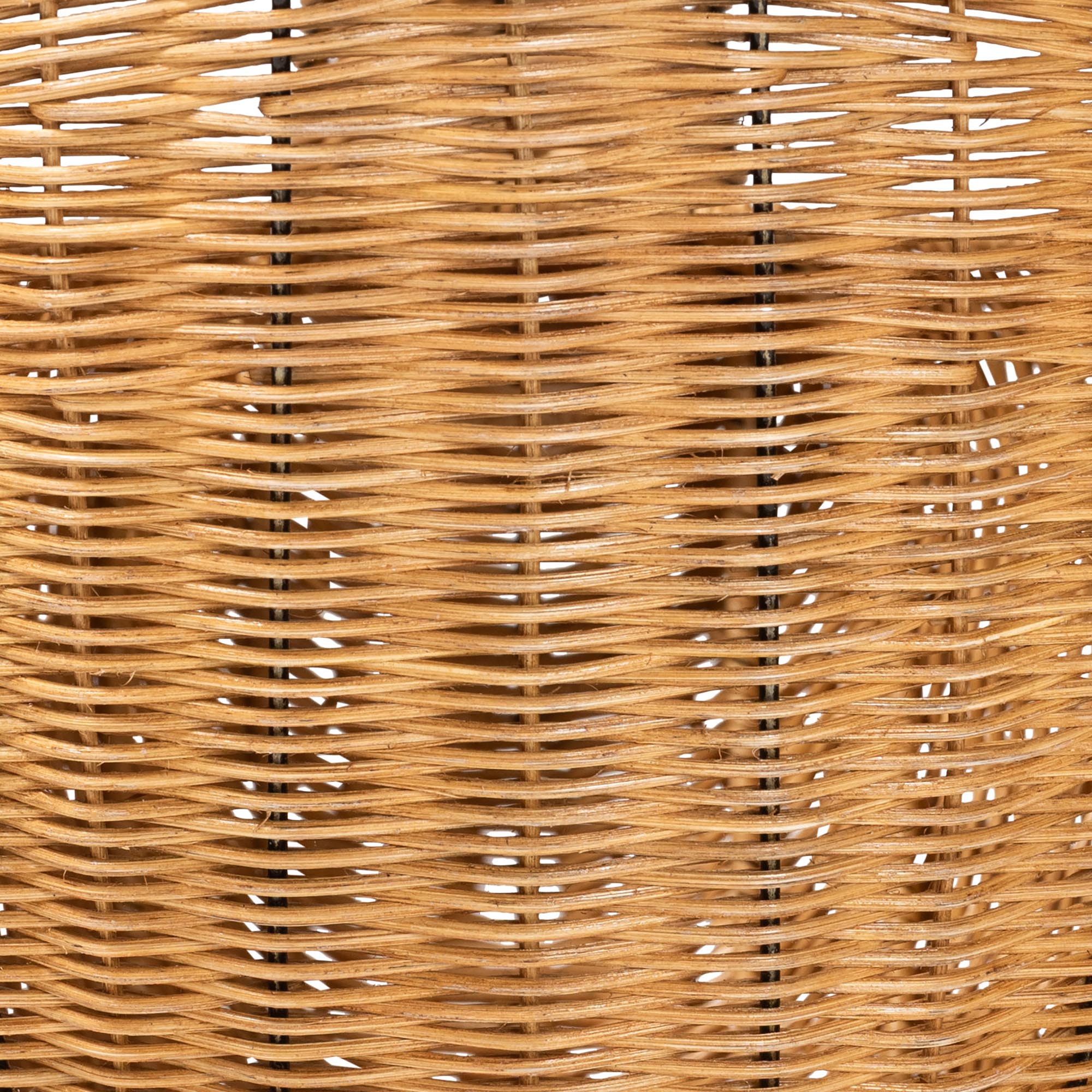bali & pari Florabel Natural Rattan Peacock Basket - Handwoven Wicker Storage Solution