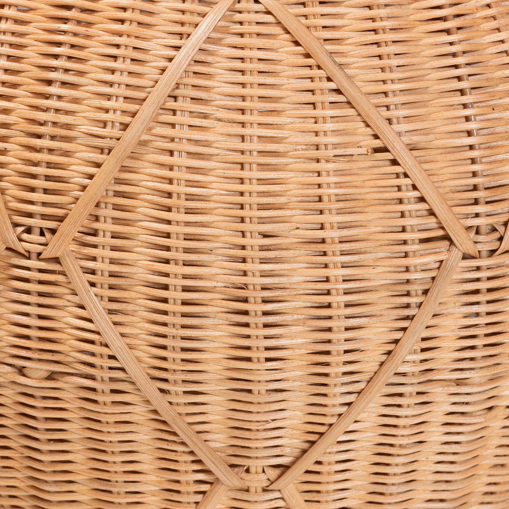 bali & pari Pelham Natural Rattan Laundry Hamper - Handwoven Wicker Storage Basket for Laundry Room, Bathroom, or Bedroom Organization, Small