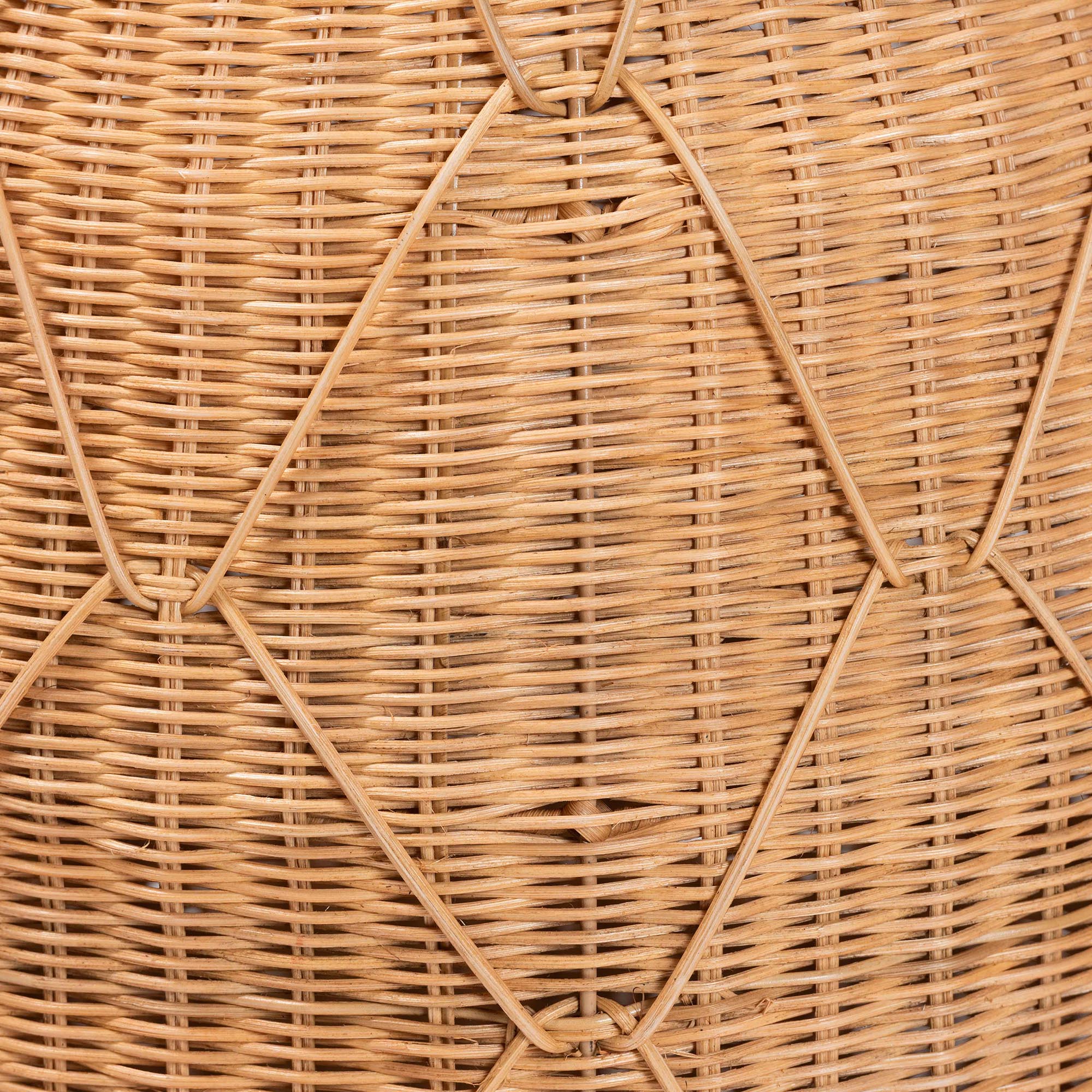 bali & pari Pelham Natural Rattan Laundry Hamper - Handwoven Wicker Storage Basket for Laundry Room, Bathroom, or Bedroom Organization, Large