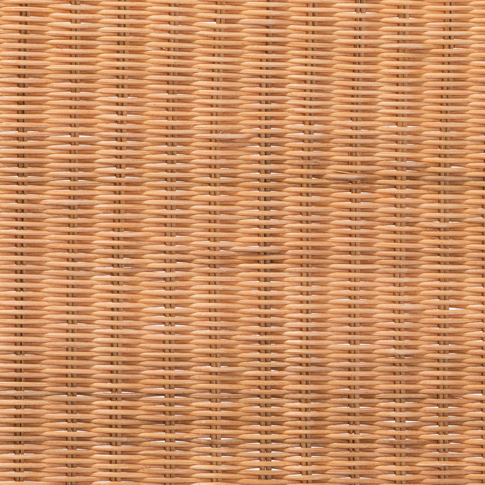 bali & pari Felician Natural Rattan Standalone Headboard - Handwoven Wicker Panel Headboard with Scalloped Fan Motif, King