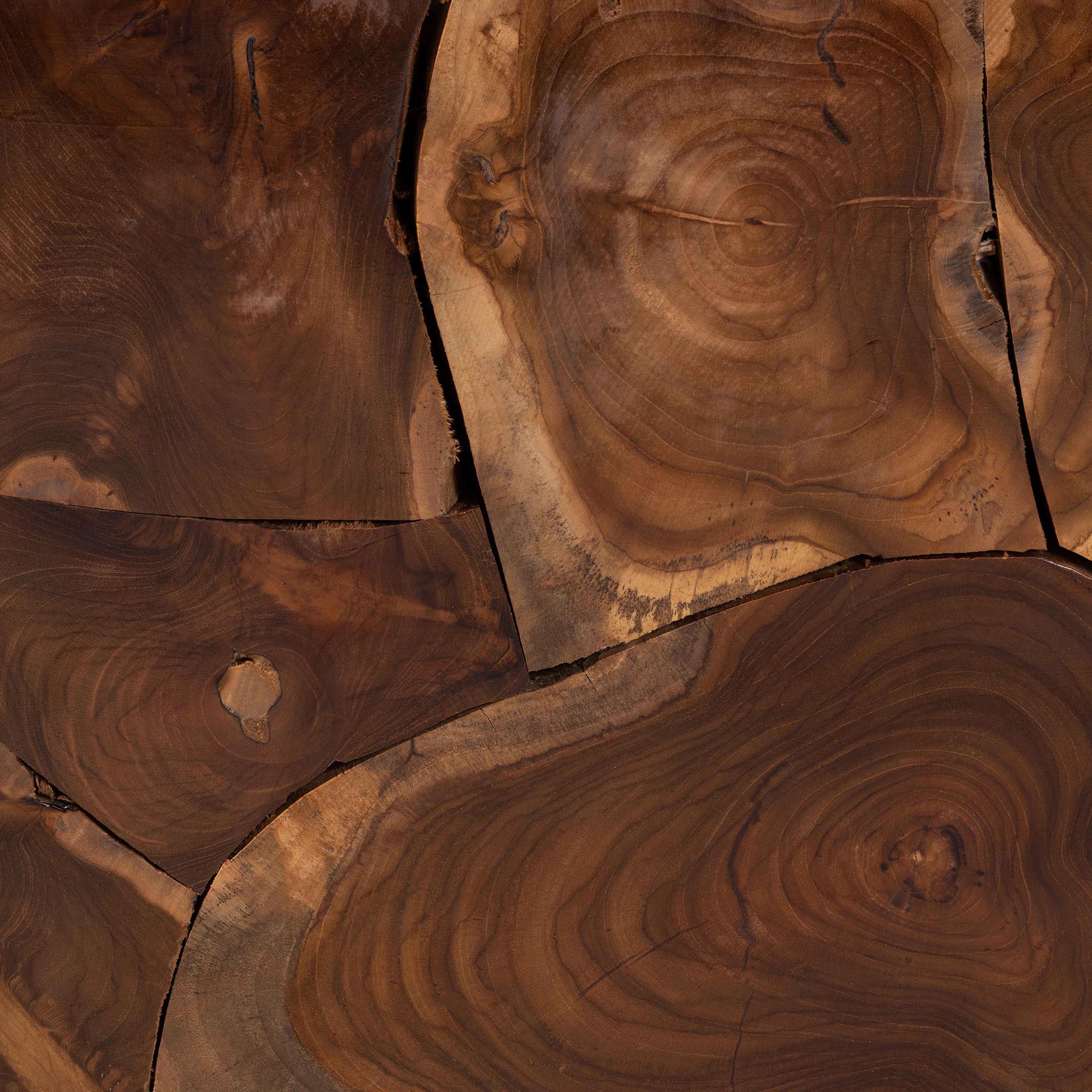 bali & pari Eldora Teak Wood Coffee Table - Handcrafted Live-Edge Accent Table, Low Profile Design for Living Room