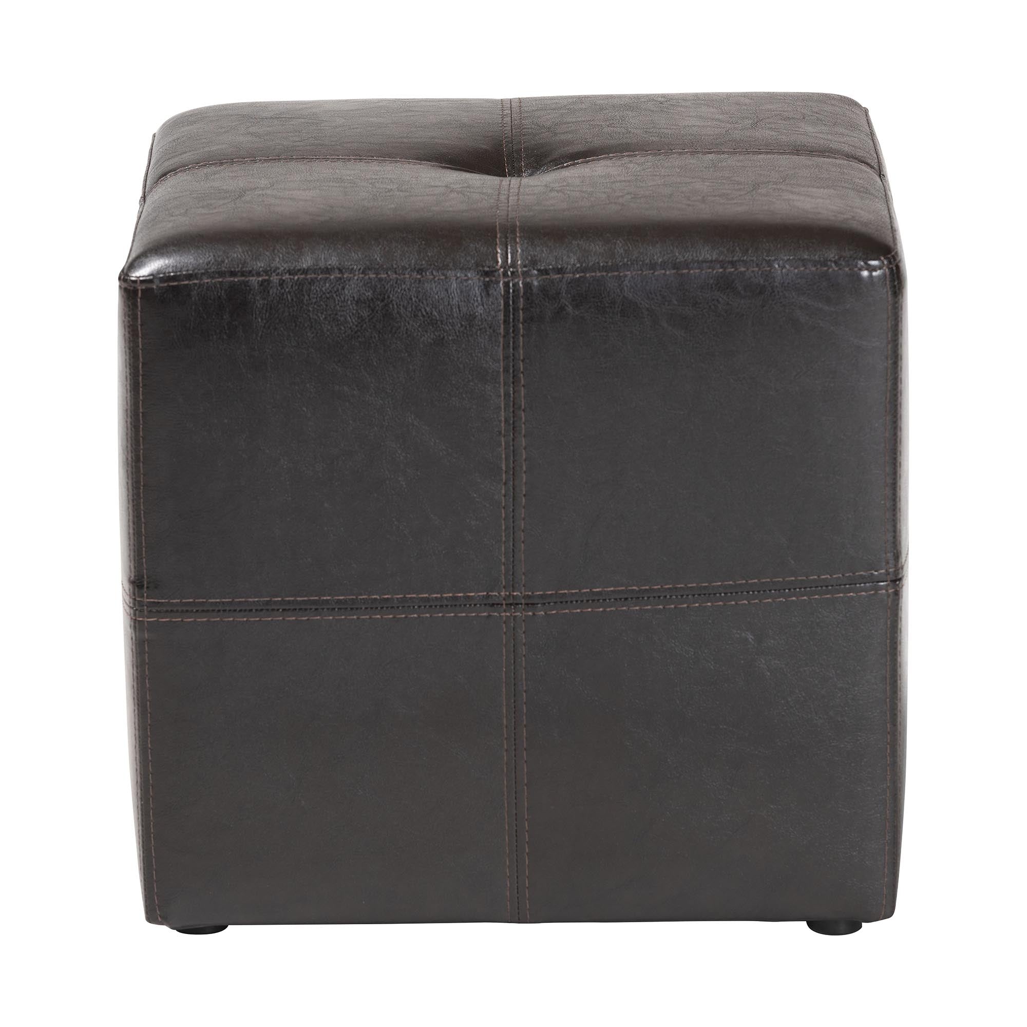 Baxton Studio Nox Dark Brown Ottoman