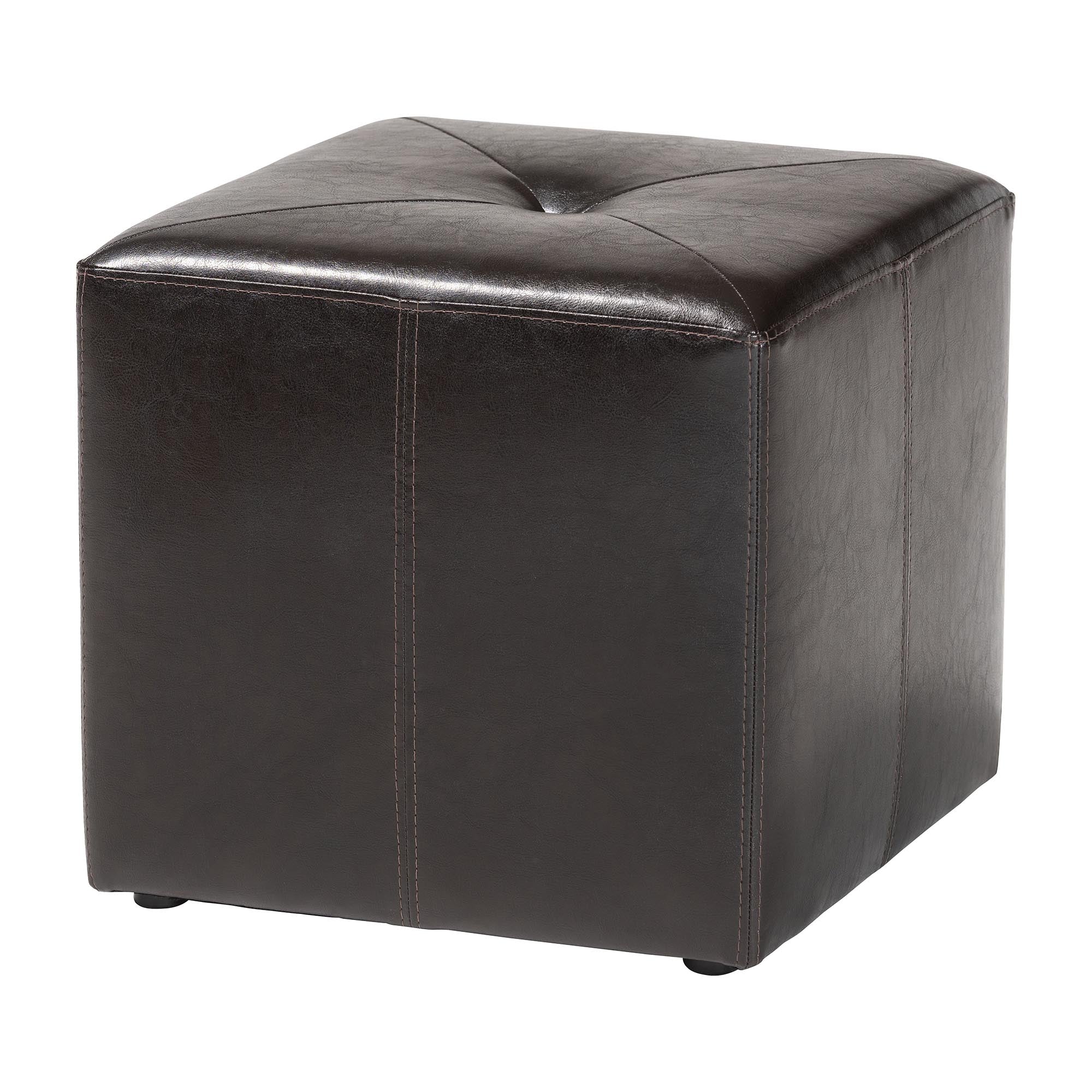 Baxton Studio Aric Bonded Leather Ottoman