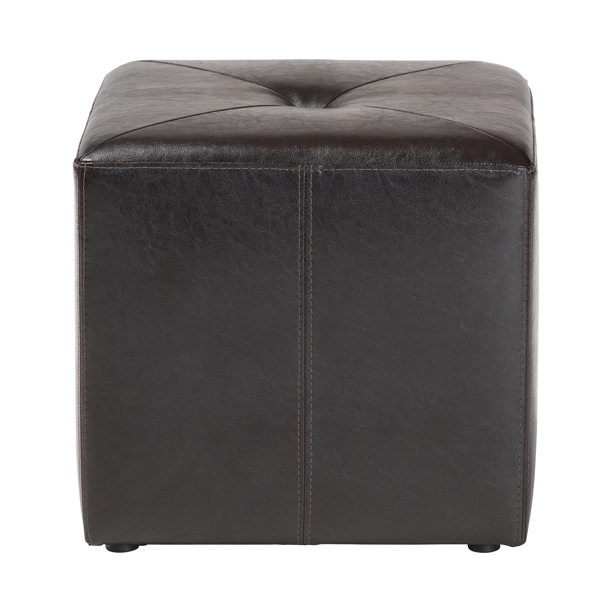 Baxton Studio Aric Bonded Leather Ottoman