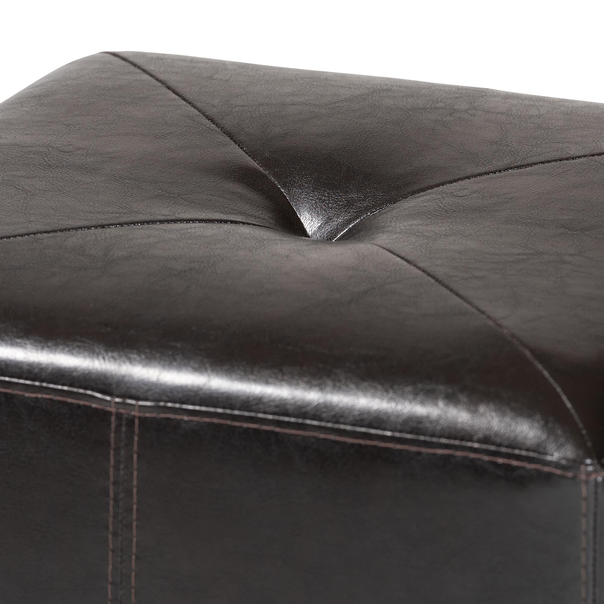 Baxton Studio Aric Bonded Leather Ottoman