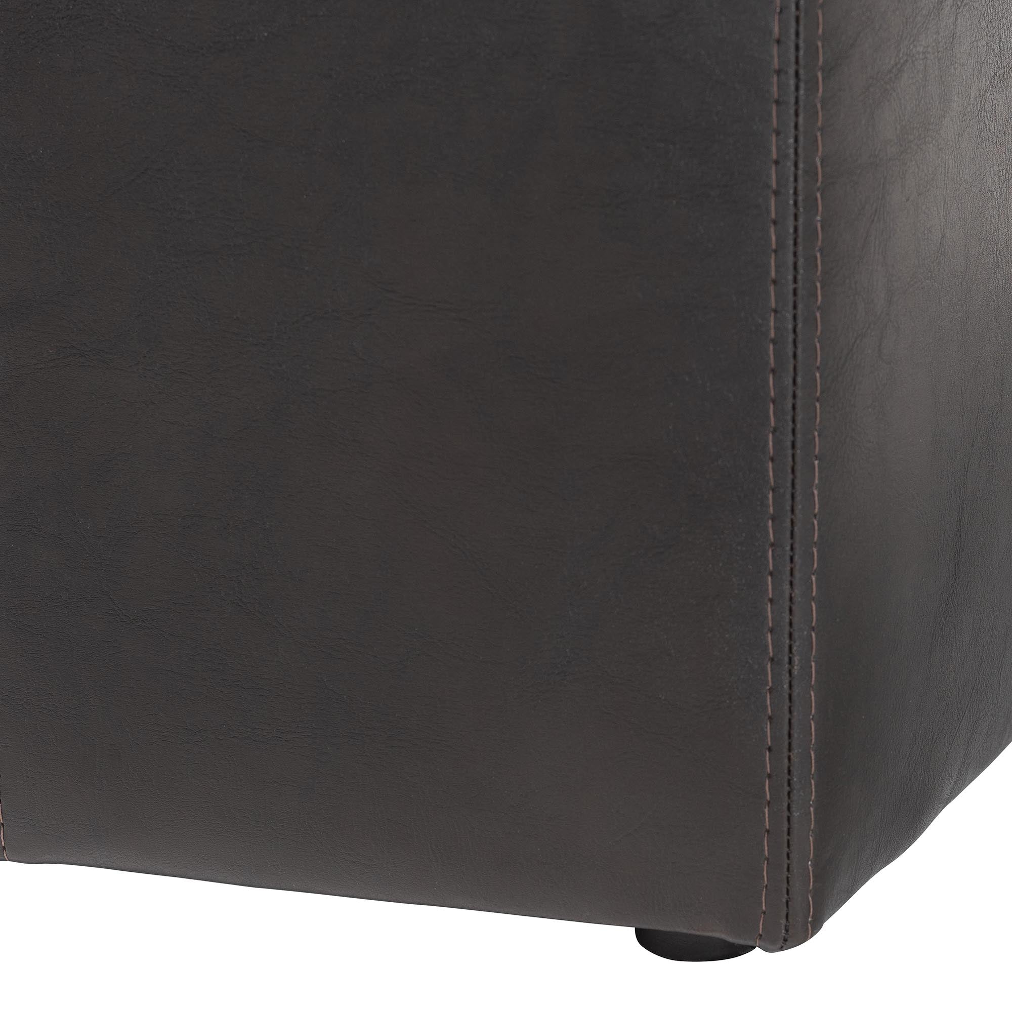Baxton Studio Aric Bonded Leather Ottoman