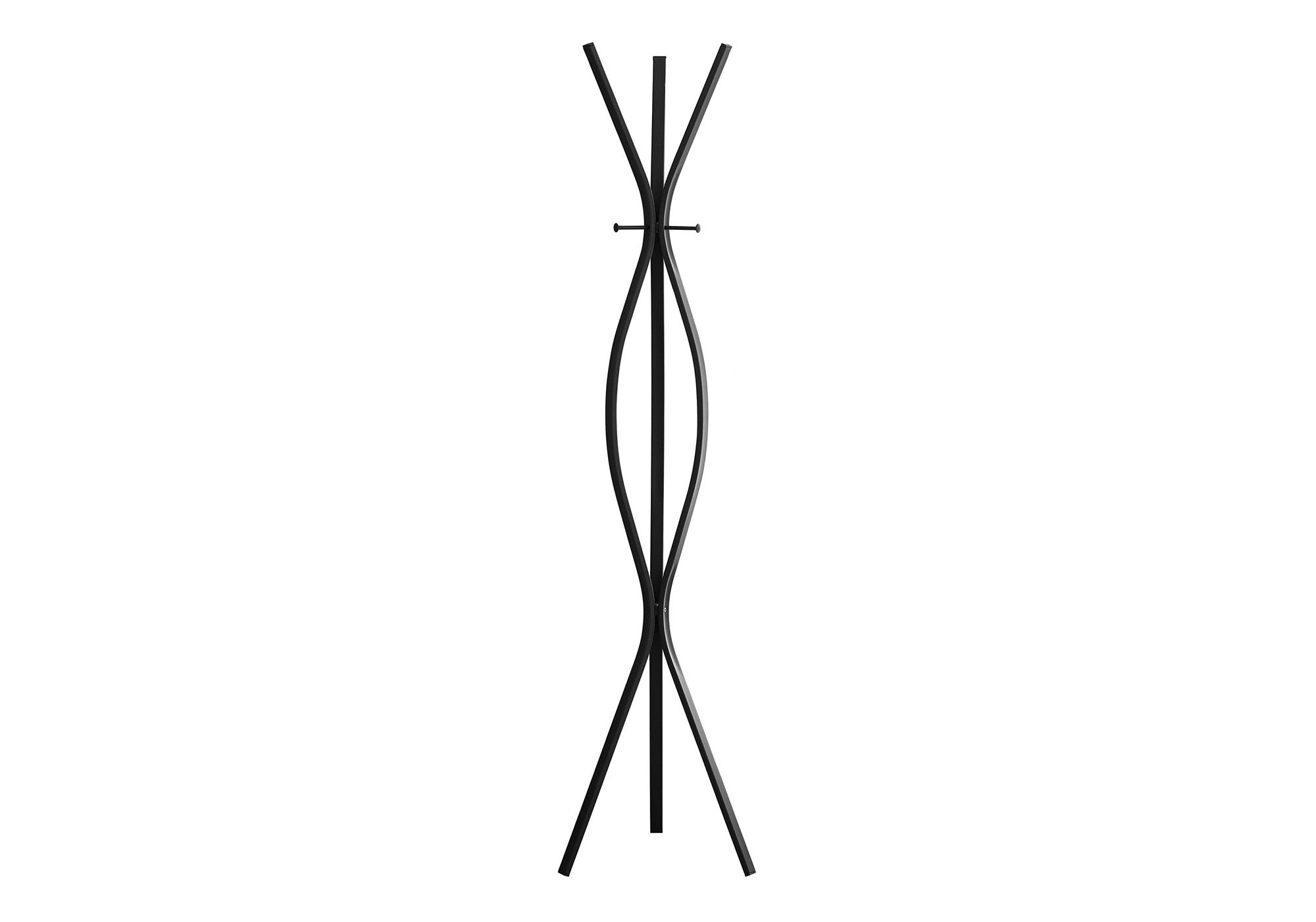 72" Black Metal Coat Rack