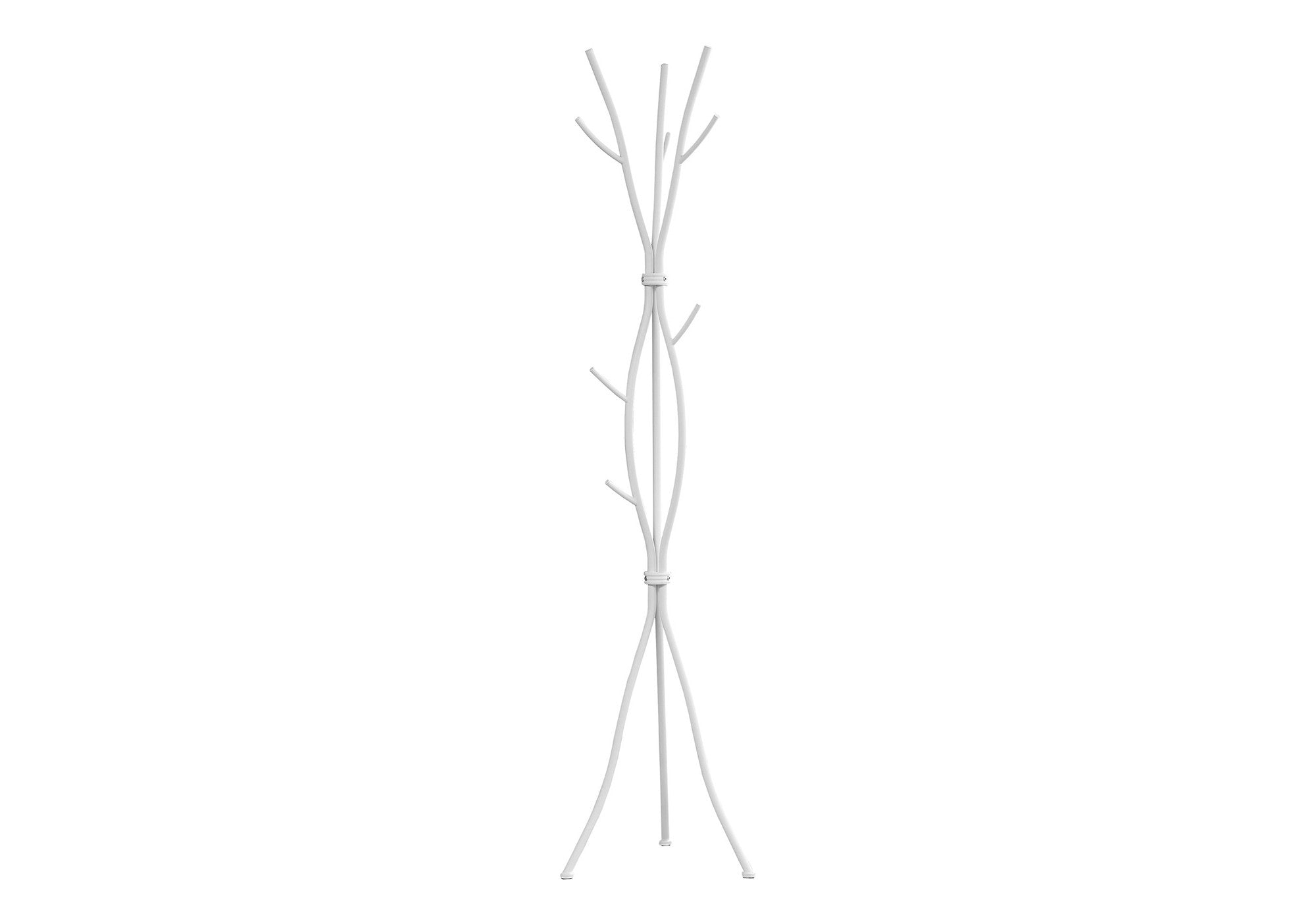 74" White Metal Modern Tree Branch Coat Rack